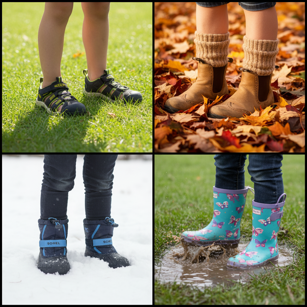 Four season footwear grid with Keen Newport H2