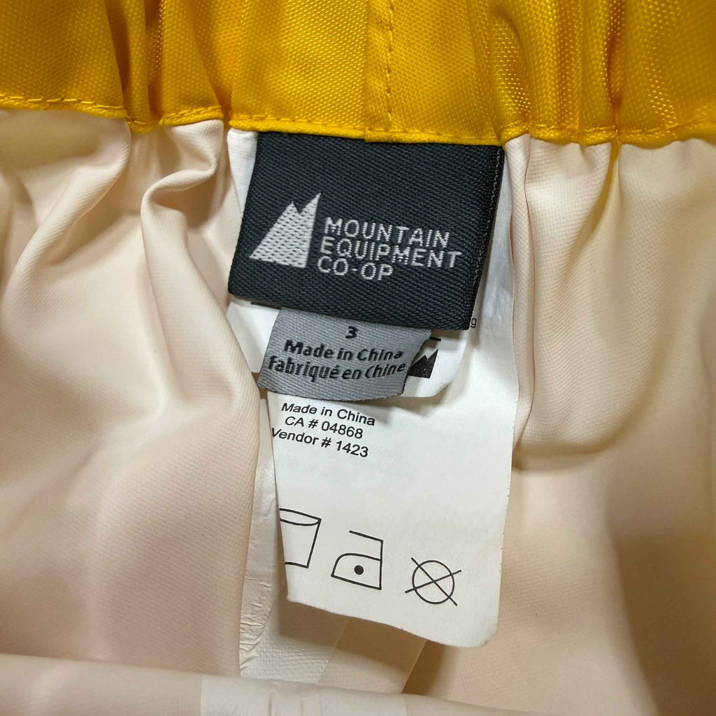 MEC Yellow Rain Pants Size 3 toddler - Ready Kids Canada