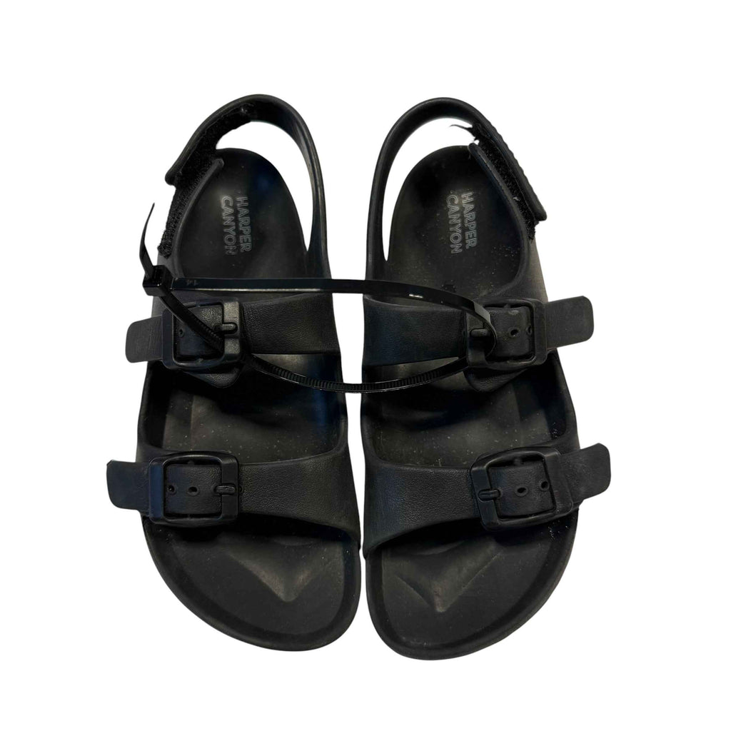 Harper Canyon Kids Adjustable Strappy Fisherman Sandal - Black, Size 12 Toddler / Little Kids - Ready Kids Canada
