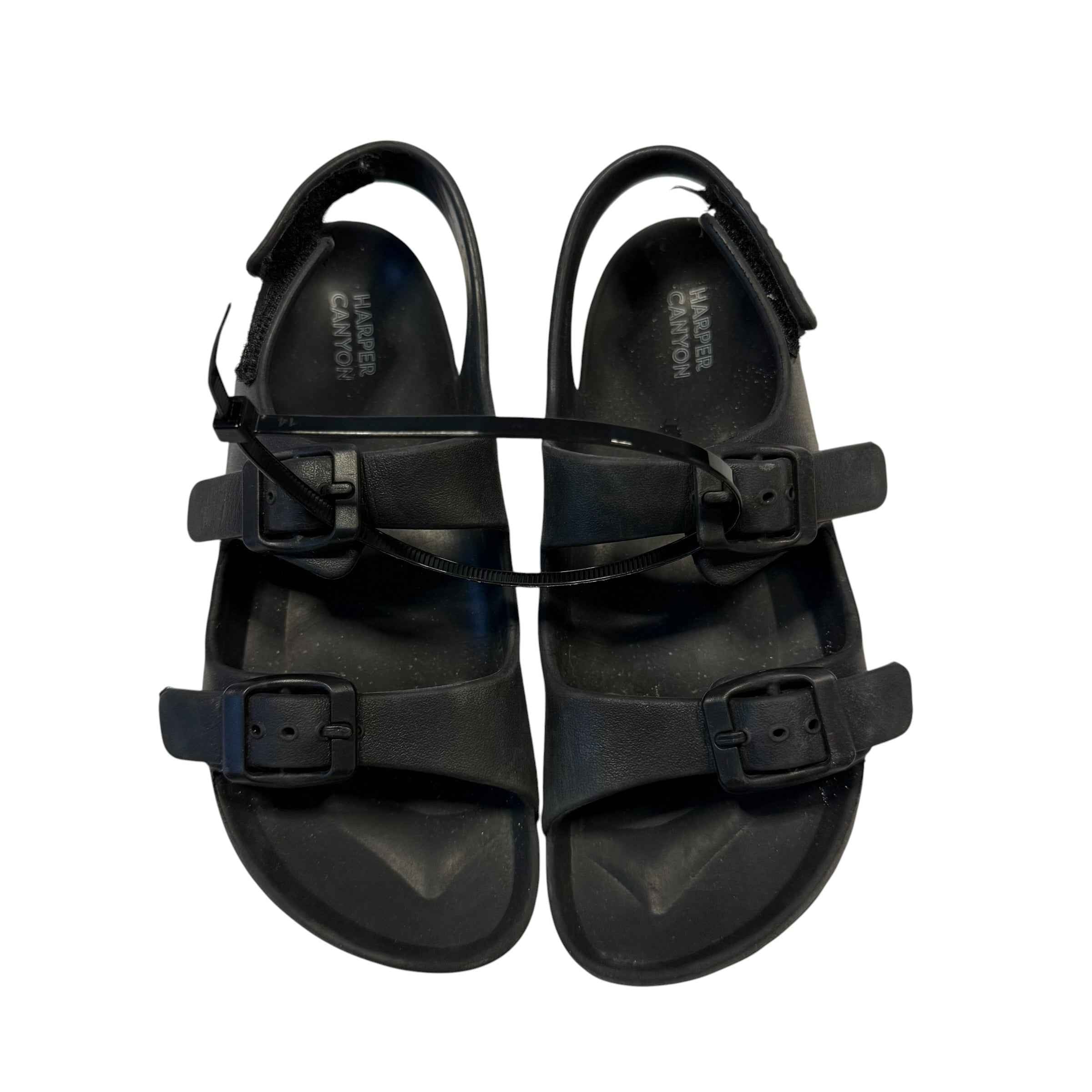 Harper Canyon Kids Adjustable Strappy Fisherman Sandal - Black, Size 12 Toddler / Little Kids - Ready Kids Canada