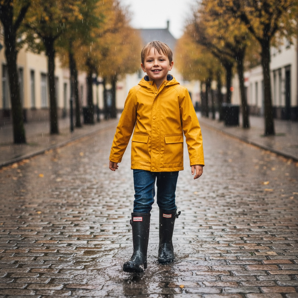 Hunter Rain Boots Black Boy 3/ Girl 4 - Ready Kids Canada