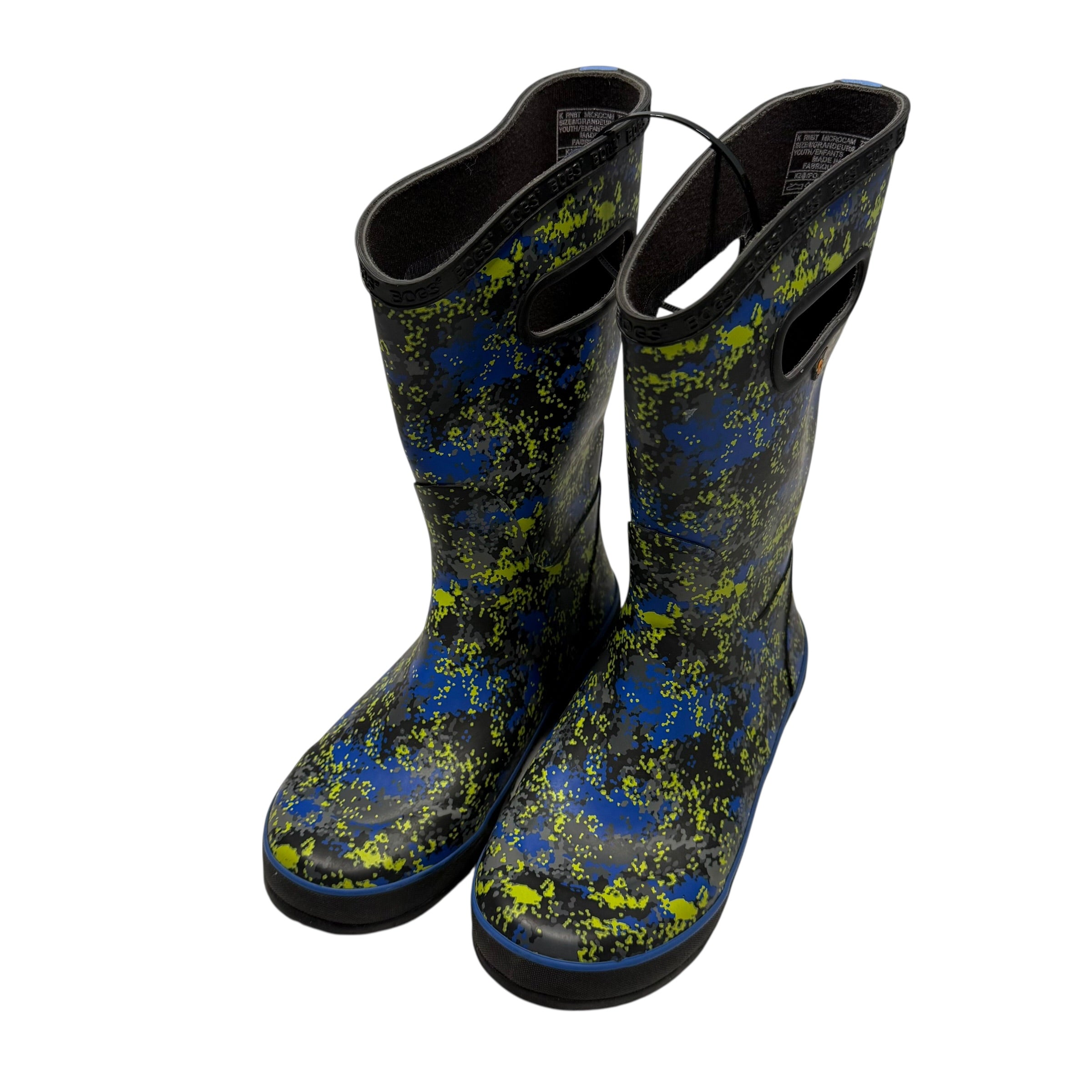 Bogs Kids' Micro Camo Rain Boots in Blue Multi (Big Kid Size 4) - Ready Kids Canada