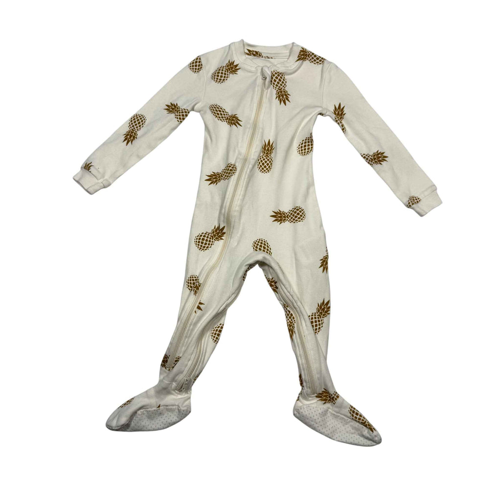 Zippyjams Organic Cotton Footed Baby Sleeper Pineapples Print 9-12 Months
