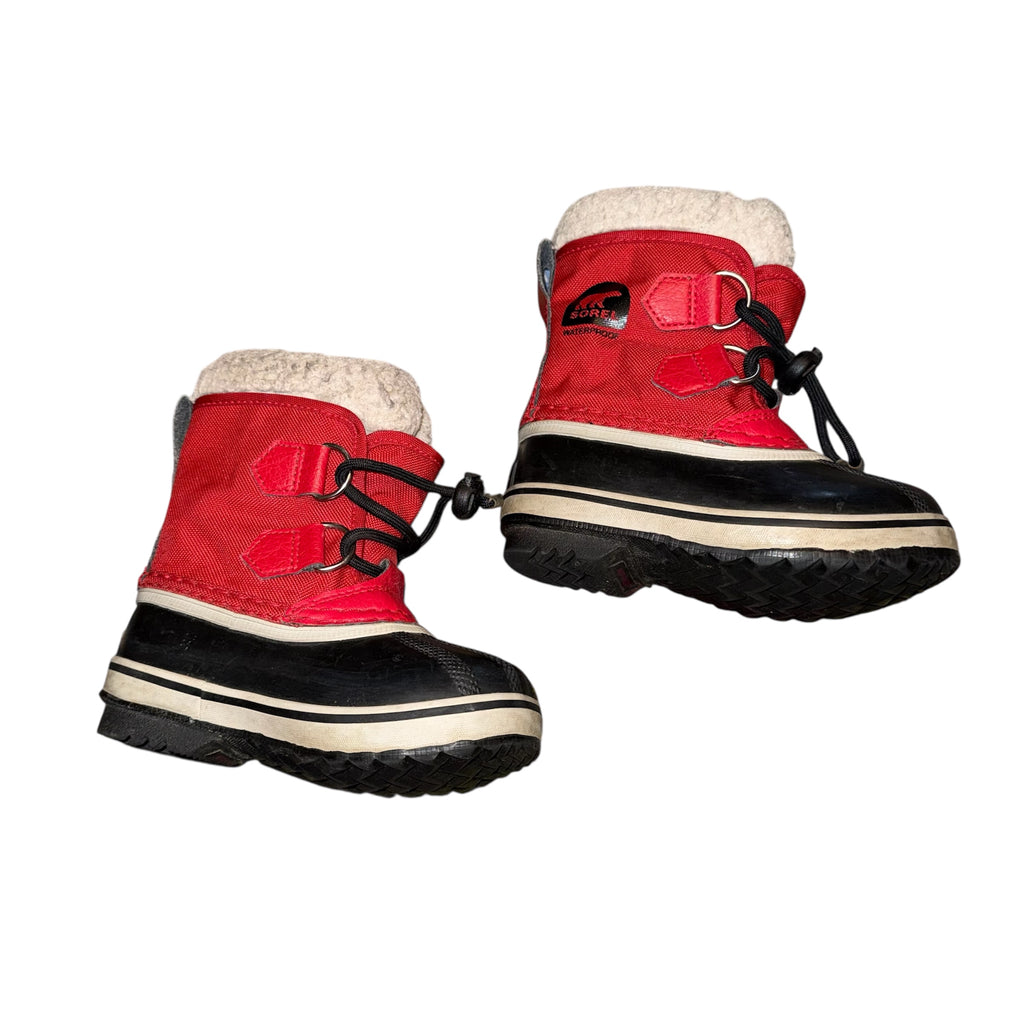 Sorel little kid size 8 winter snow boots waterproof with removable liner