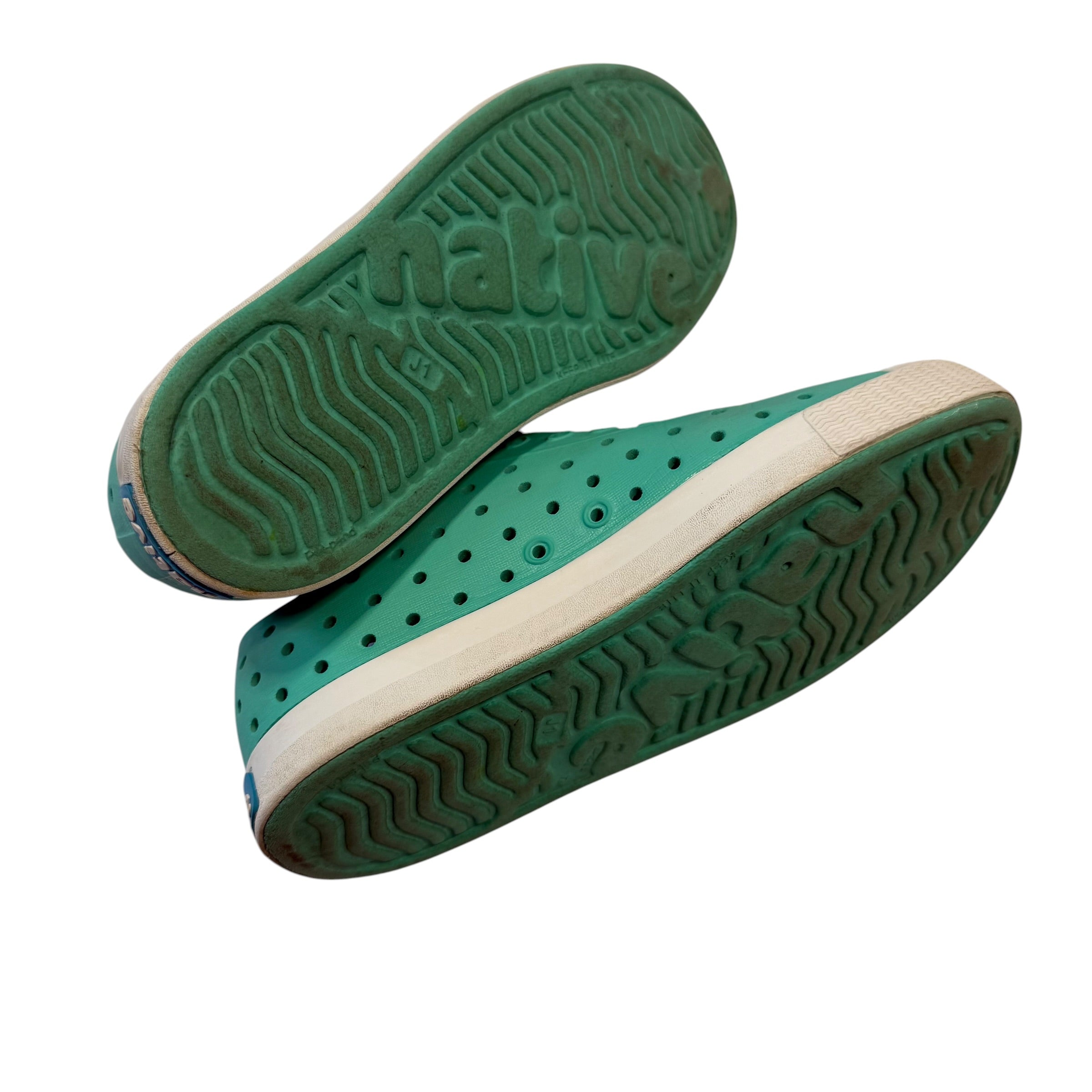 Native Shoes Kids Jefferson Waterproof Slip-On Sneakers - Teal - Size J1 Big Kid - Ready Kids Canada