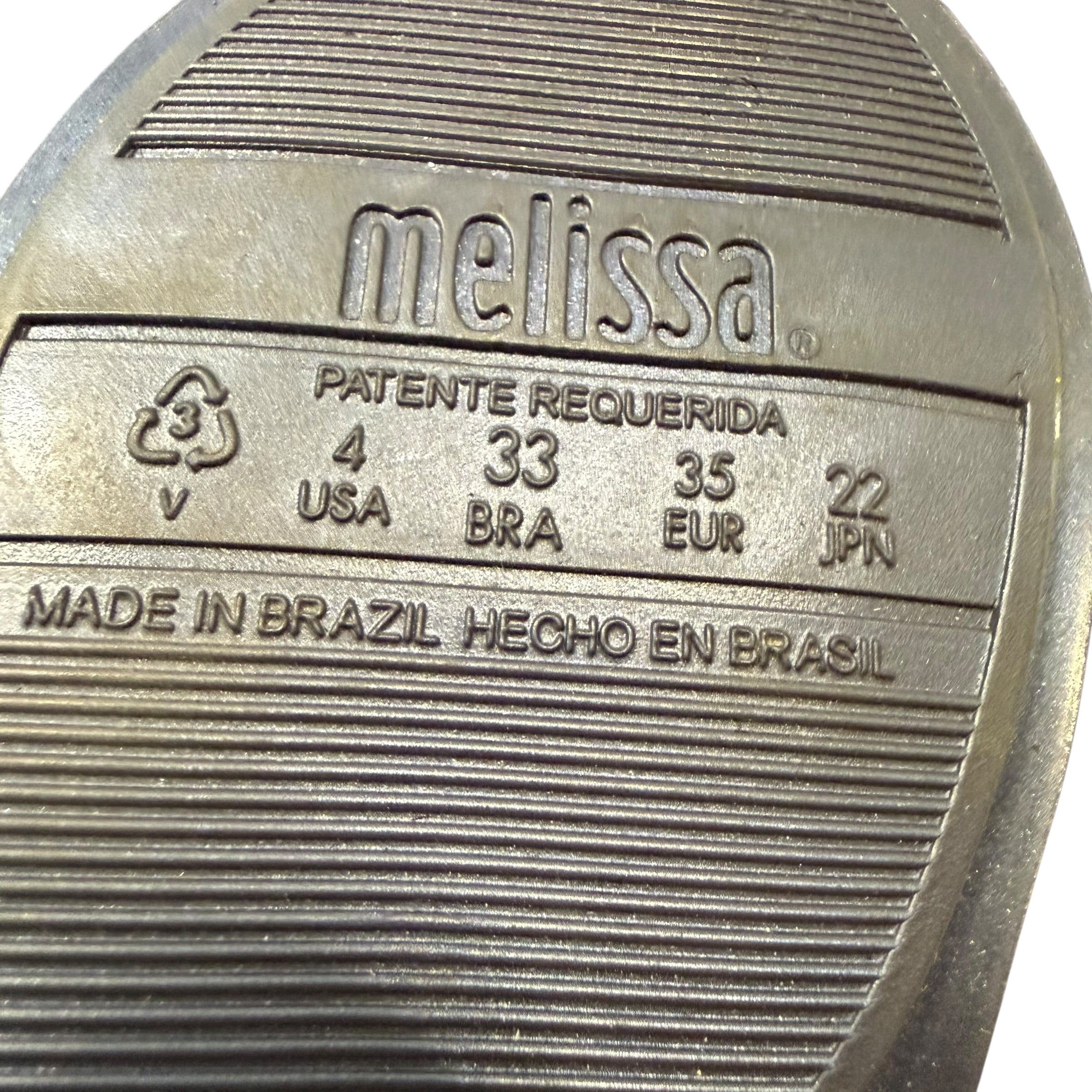 Mini Melissa Mar Jelly Sandal, Navy Blue with Silver Stars and Grey Bow, Big Kid Size 4 - Ready Kids Canada