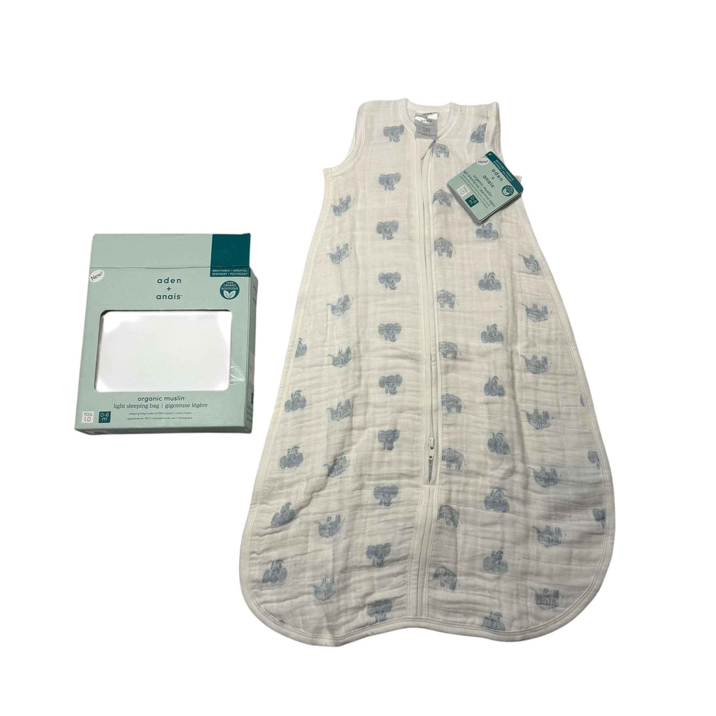 New aden + anais Organic Muslin Elephant Light Sleeping Bag 0-6 Months - Ready Kids Canada