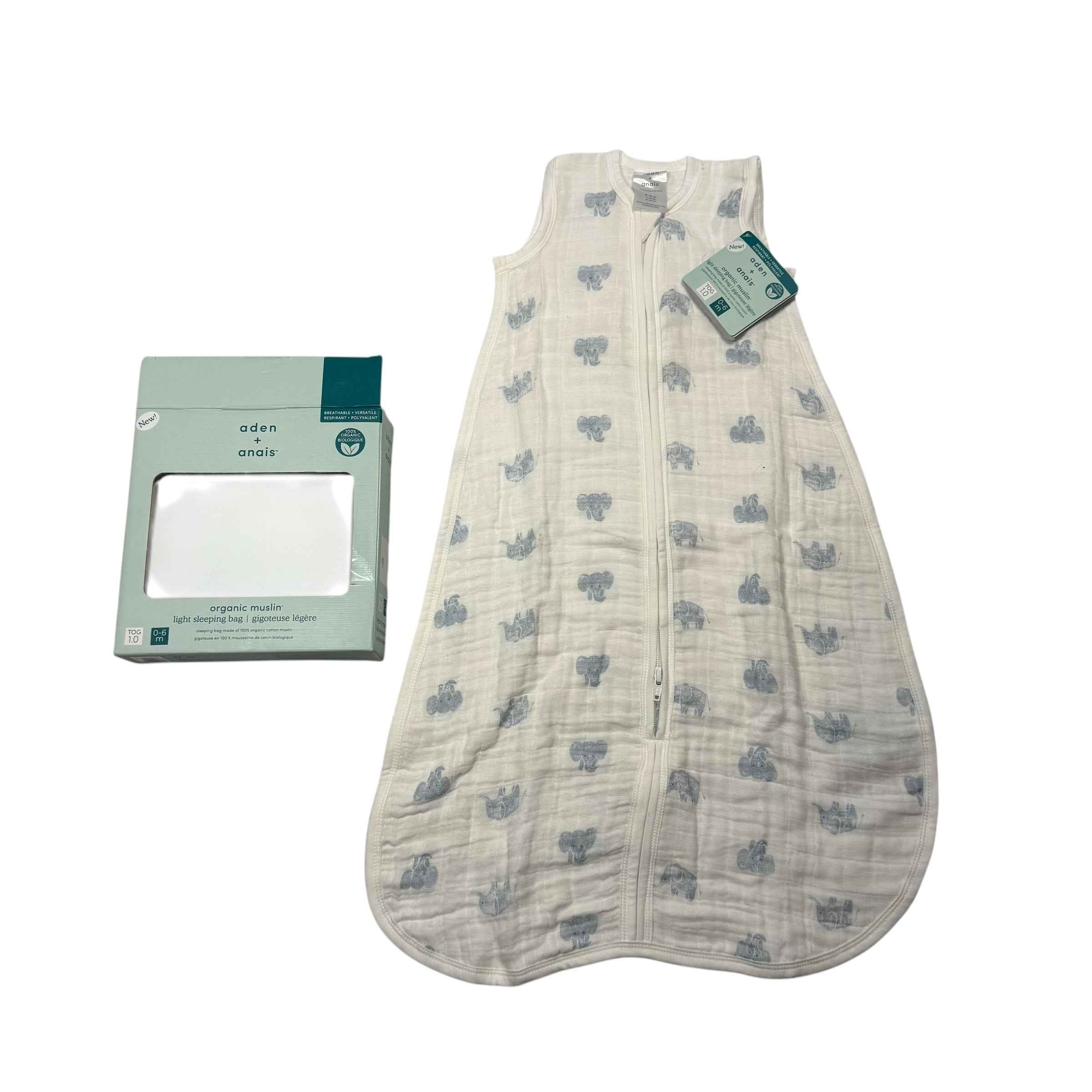 New aden + anais Organic Muslin Elephant Light Sleeping Bag 0-6 Months - Ready Kids Canada