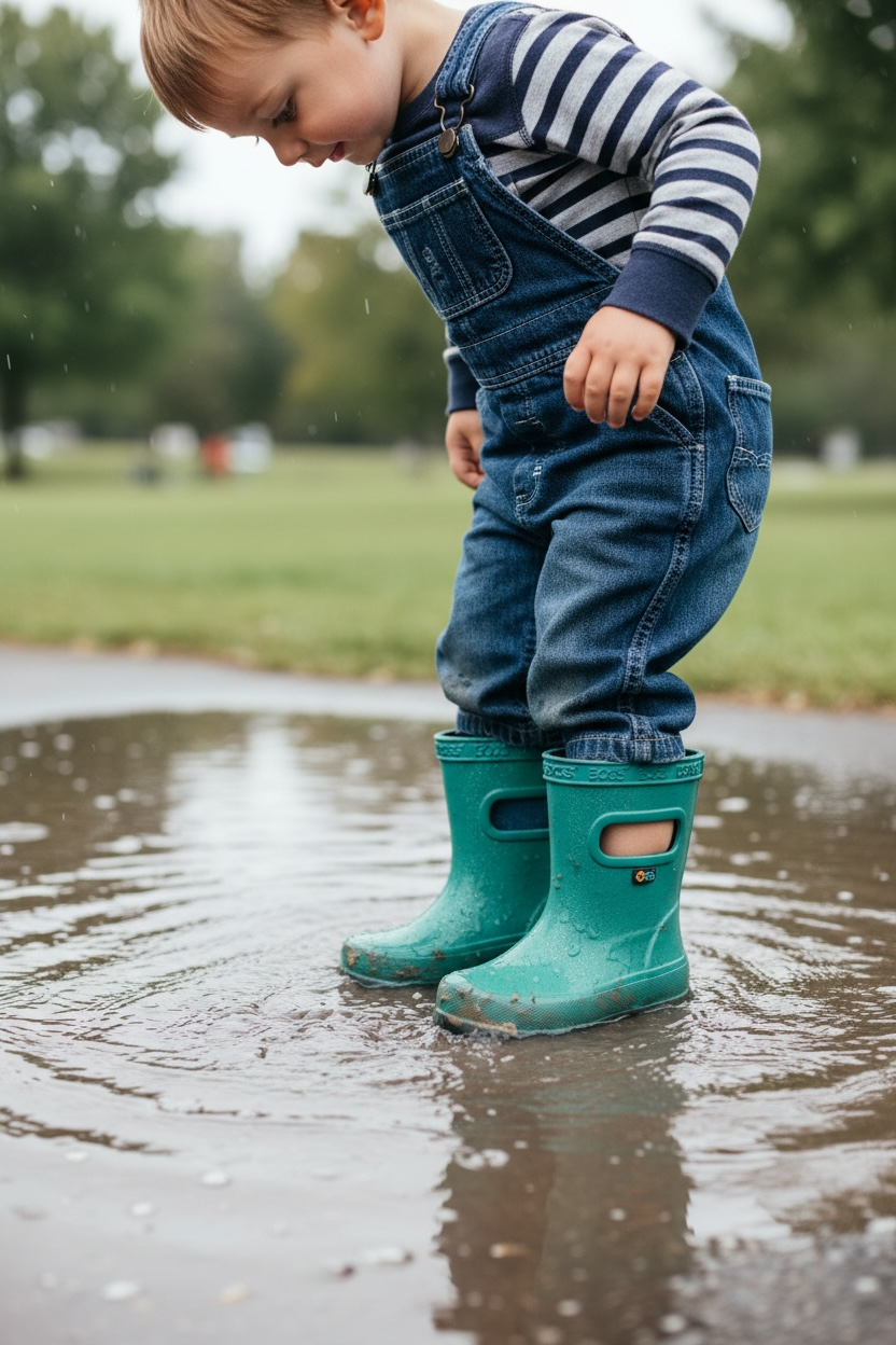 Bogs Skipper Glitter Teal Little kid Size 5 Rubber Rain Boot - Ready Kids Canada