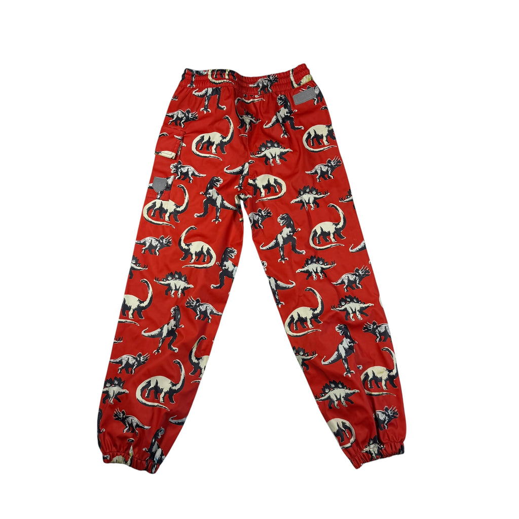 Hatley Kids Blue Dinosaur Splash Rain Pants Size 7 - Ready Kids Canada