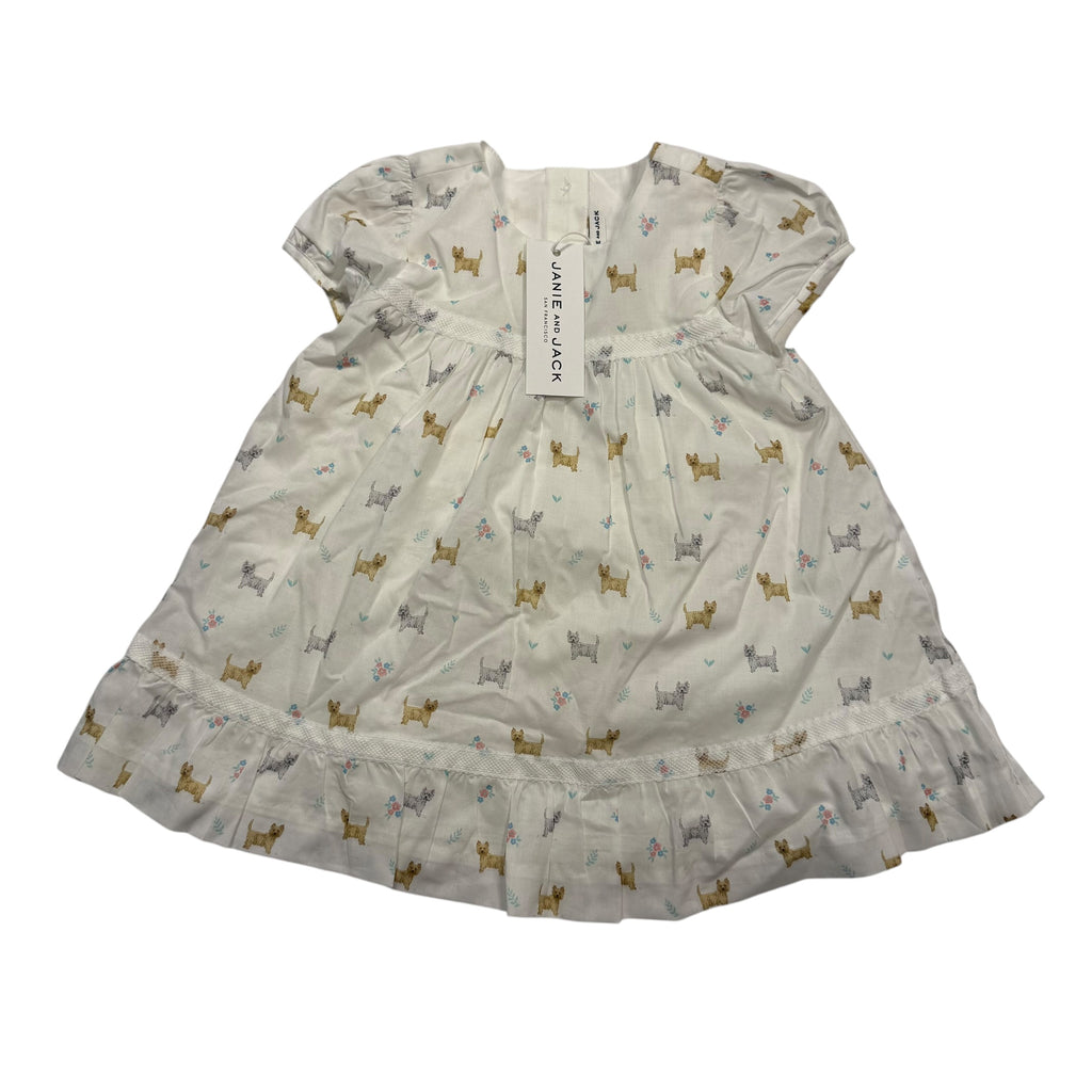 Janie Jack 6-12 NEW BNWT Dress Baby Dog Friends - Ready Kids Canada