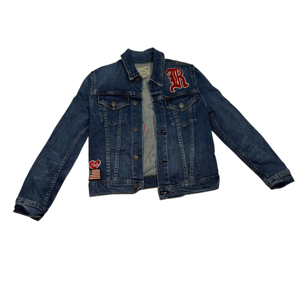 Polo Ralph Lauren Vintage Patches Jean Jacket Youth Medium 8-10