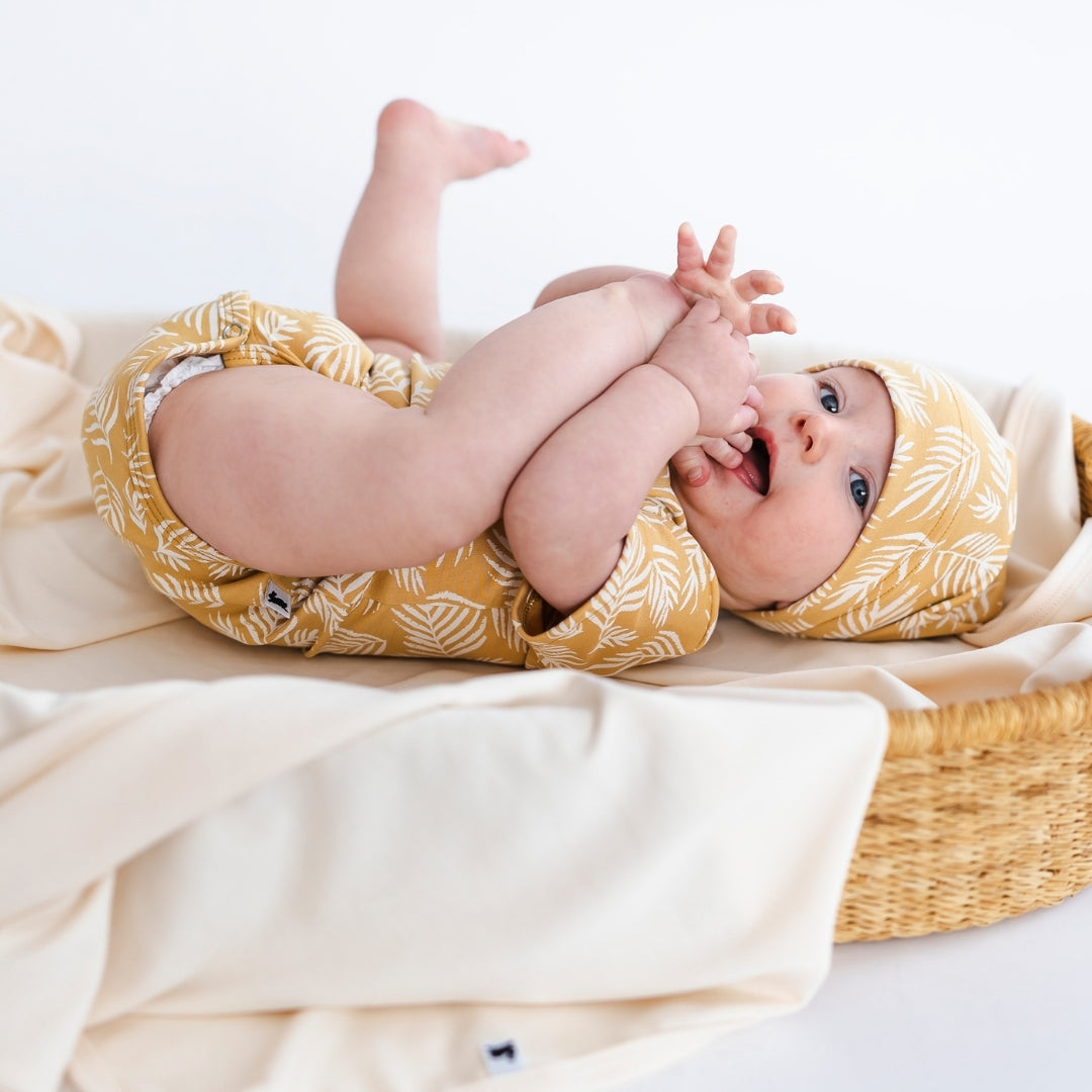 Bamboo Baby Capsule Gift Box | Palm Fronds & Cream - Ready Kids Canada