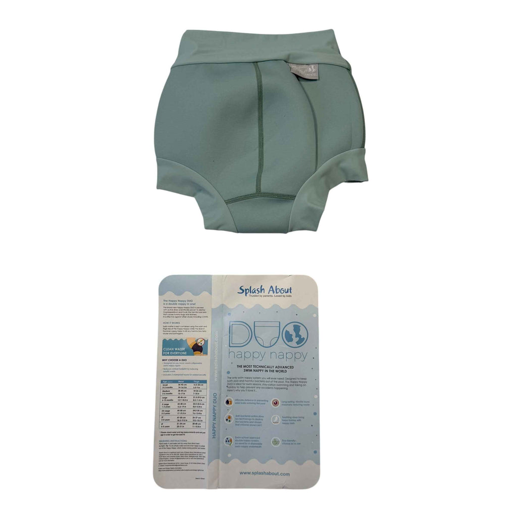 Splash About Happy Nappy Duo Reusable Advanced Swim Diaper - Pistachio Light Green, Size 4XL (4-5 Years) - Ready Kids Canada