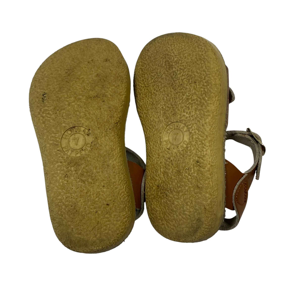 Hoy Shoes Sun-San Surfer Kids Leather Sandal - Tan, Size 7 Toddler - Ready Kids Canada