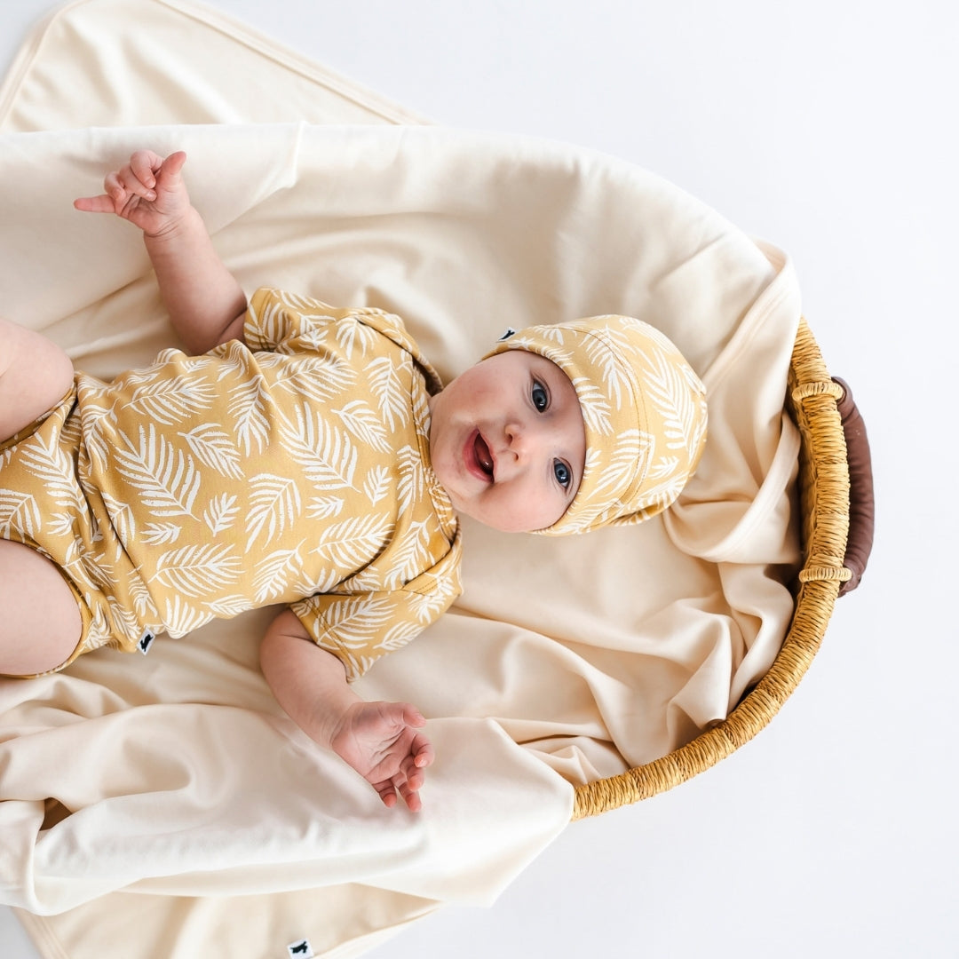 Bamboo Baby Capsule Gift Box | Palm Fronds & Cream - Ready Kids Canada