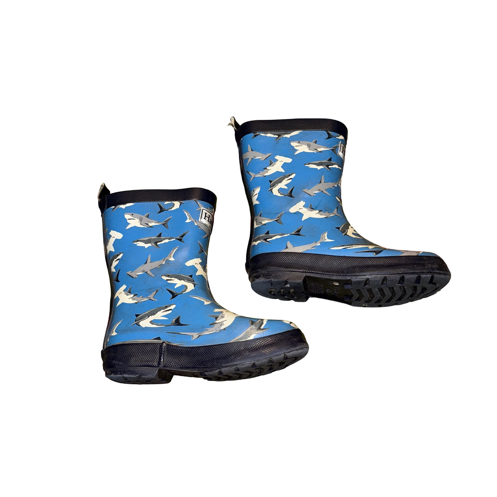 Hatley little kid 11 rain boots boys Sharks