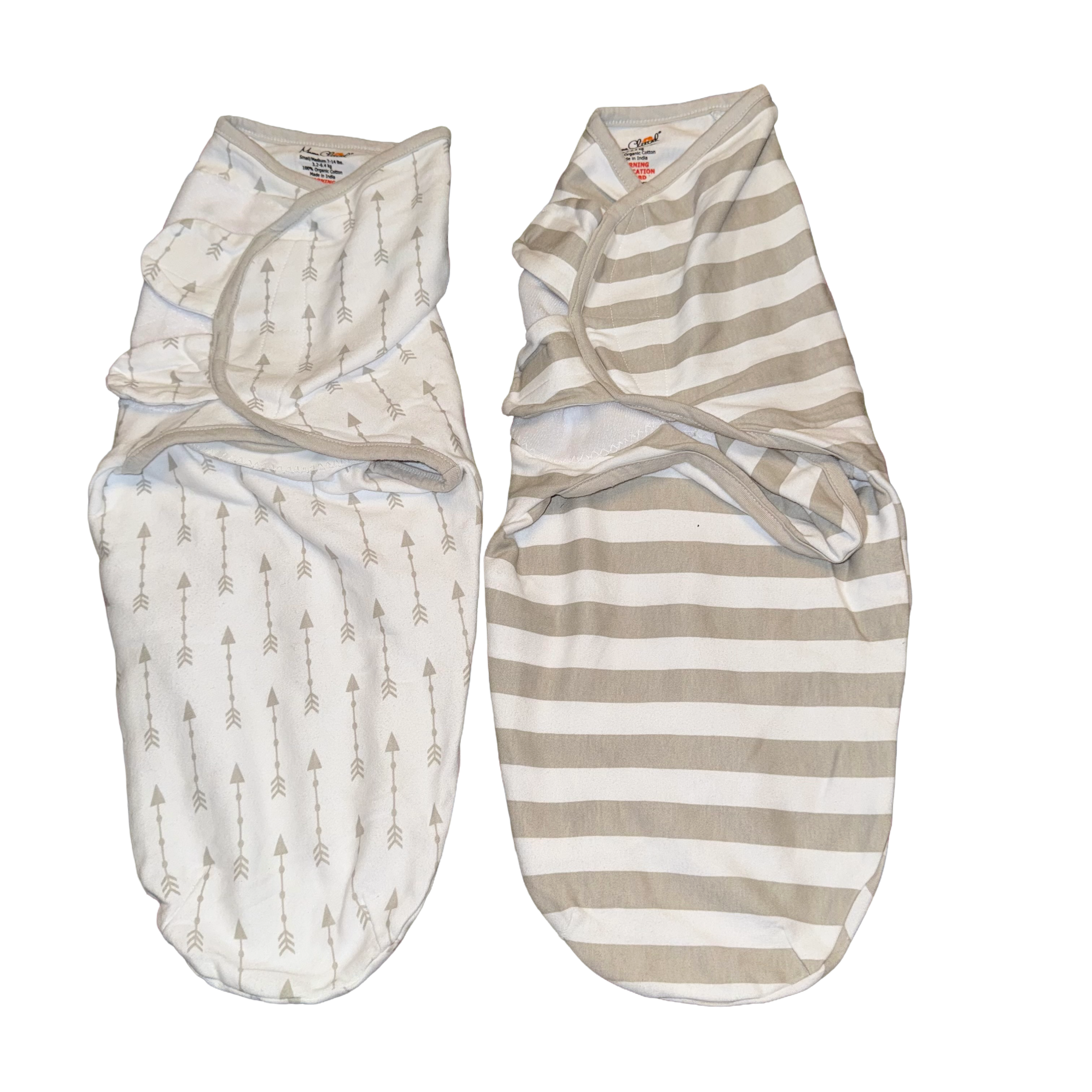 Mama Cheetah organic cotton swaddle sleep sack 7-14 lbs with velcro