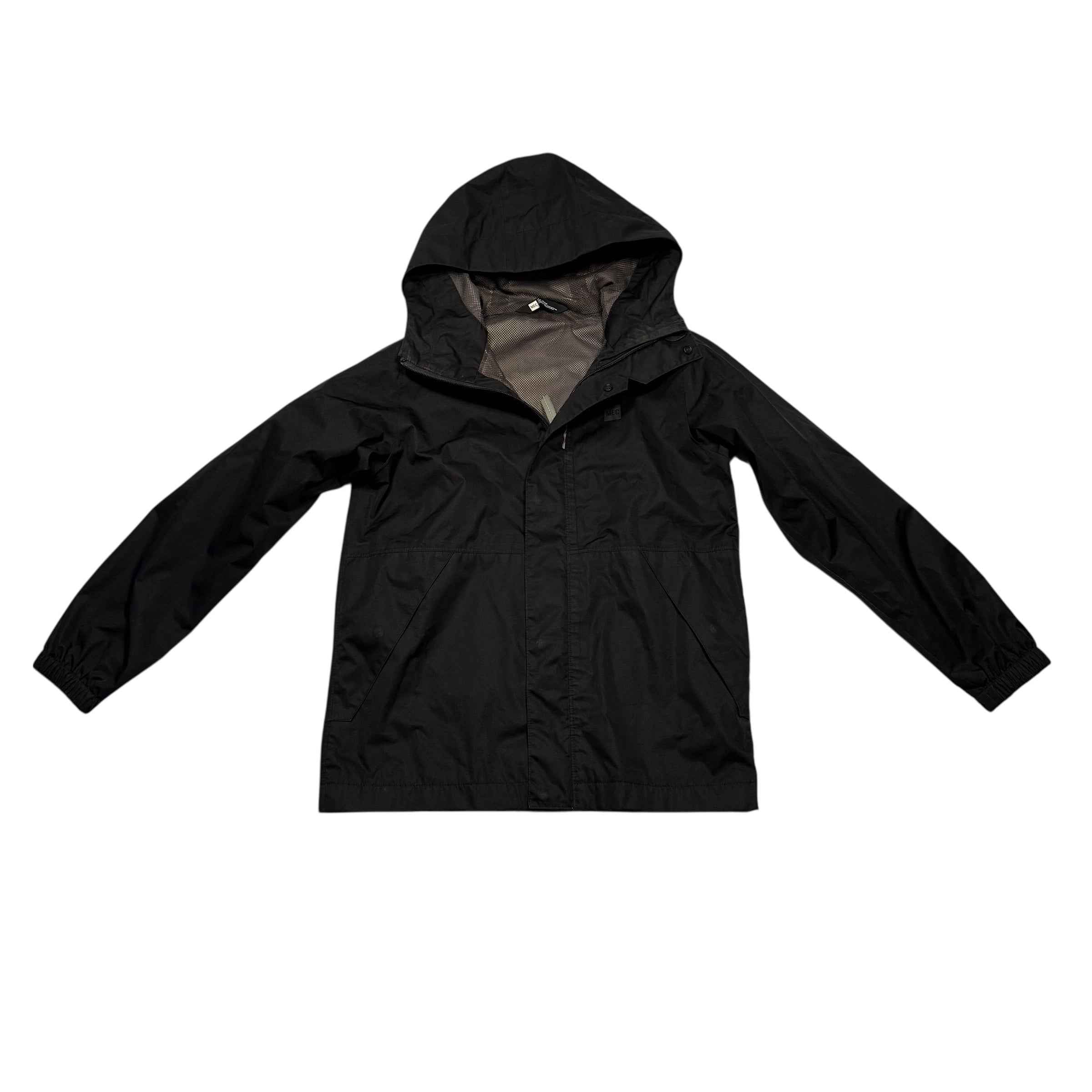 MEC Youth Aquanator Mesh-Lined Rain Jacket Youth 10 Black