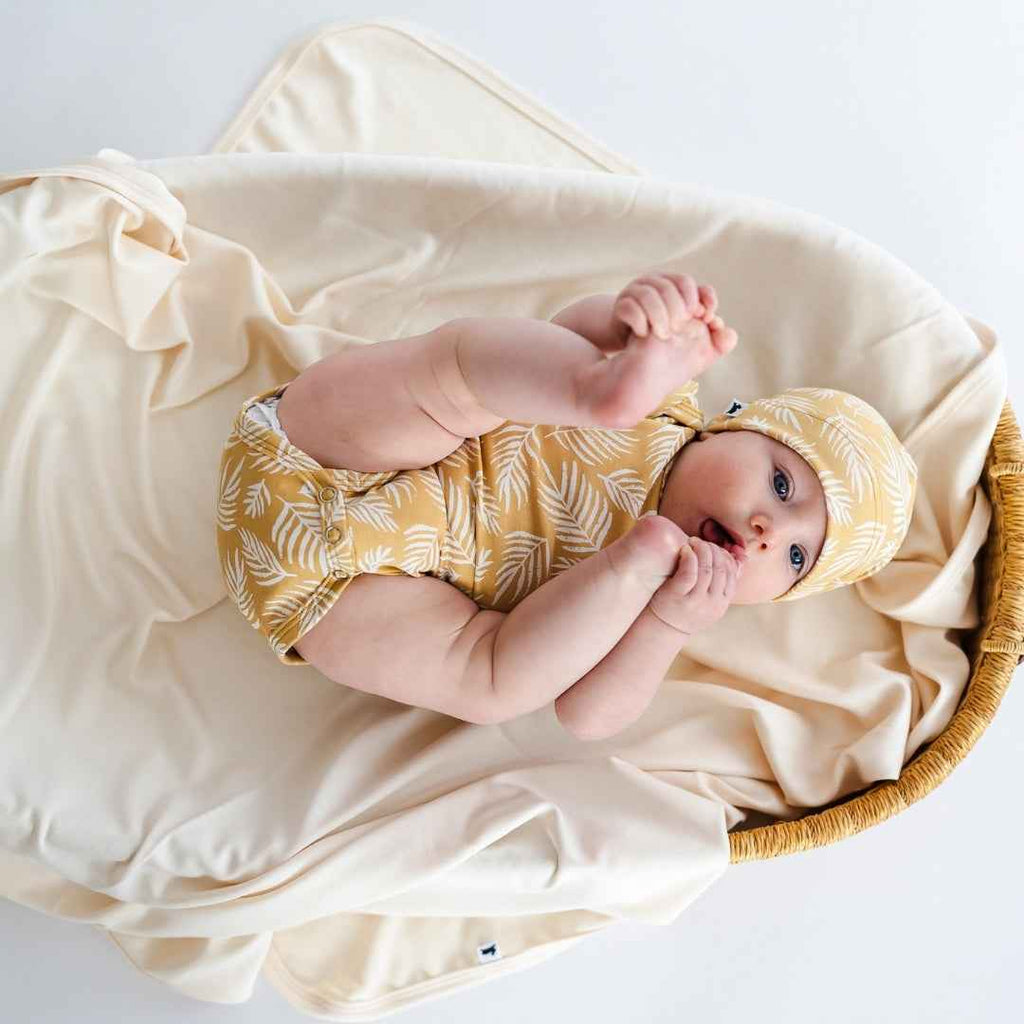 Bamboo Baby Capsule Gift Box | Palm Fronds & Cream - Ready Kids Canada