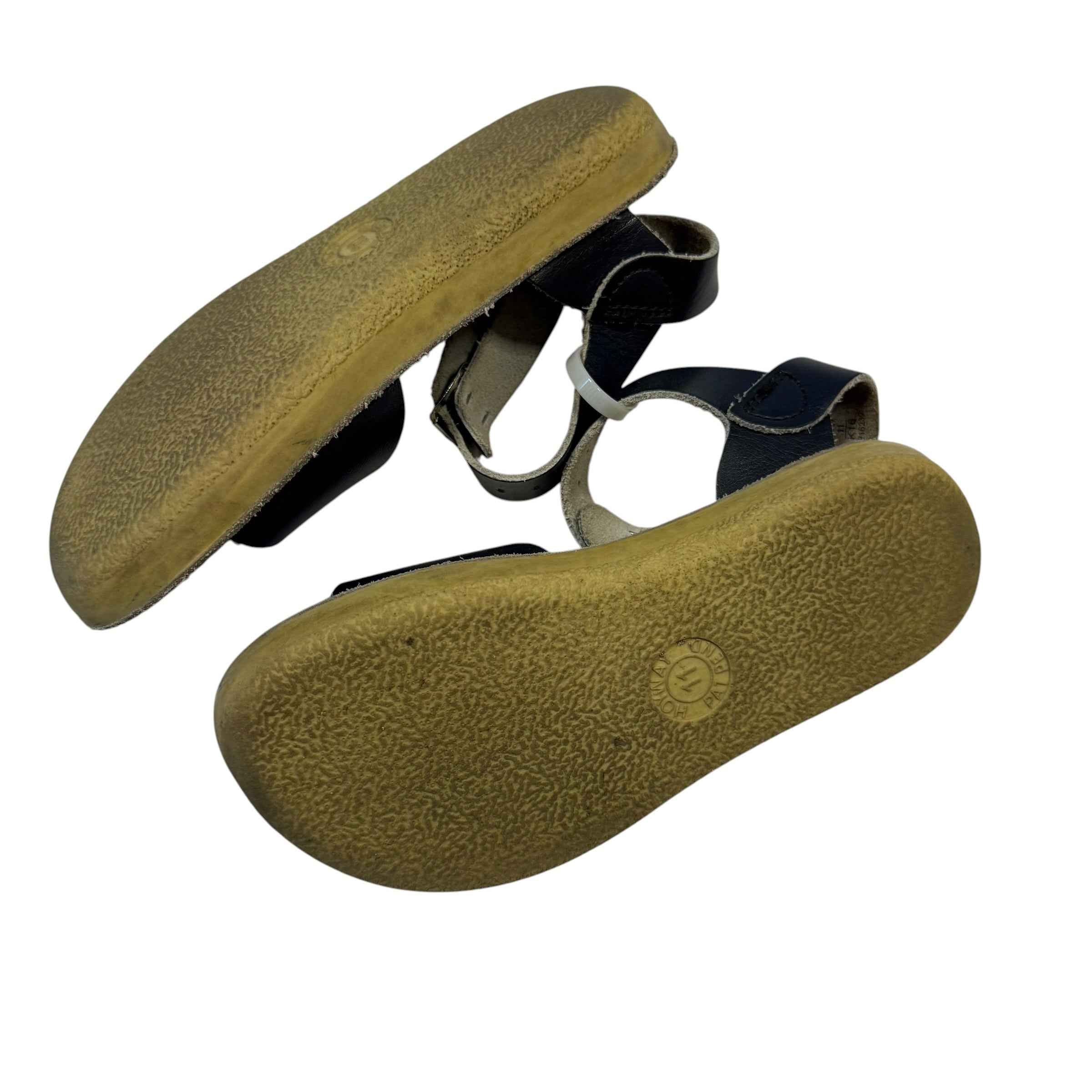 Salt Water Sandals Sun-San Surfer Leather Sandals - Navy Blue - Little Kid Size 11