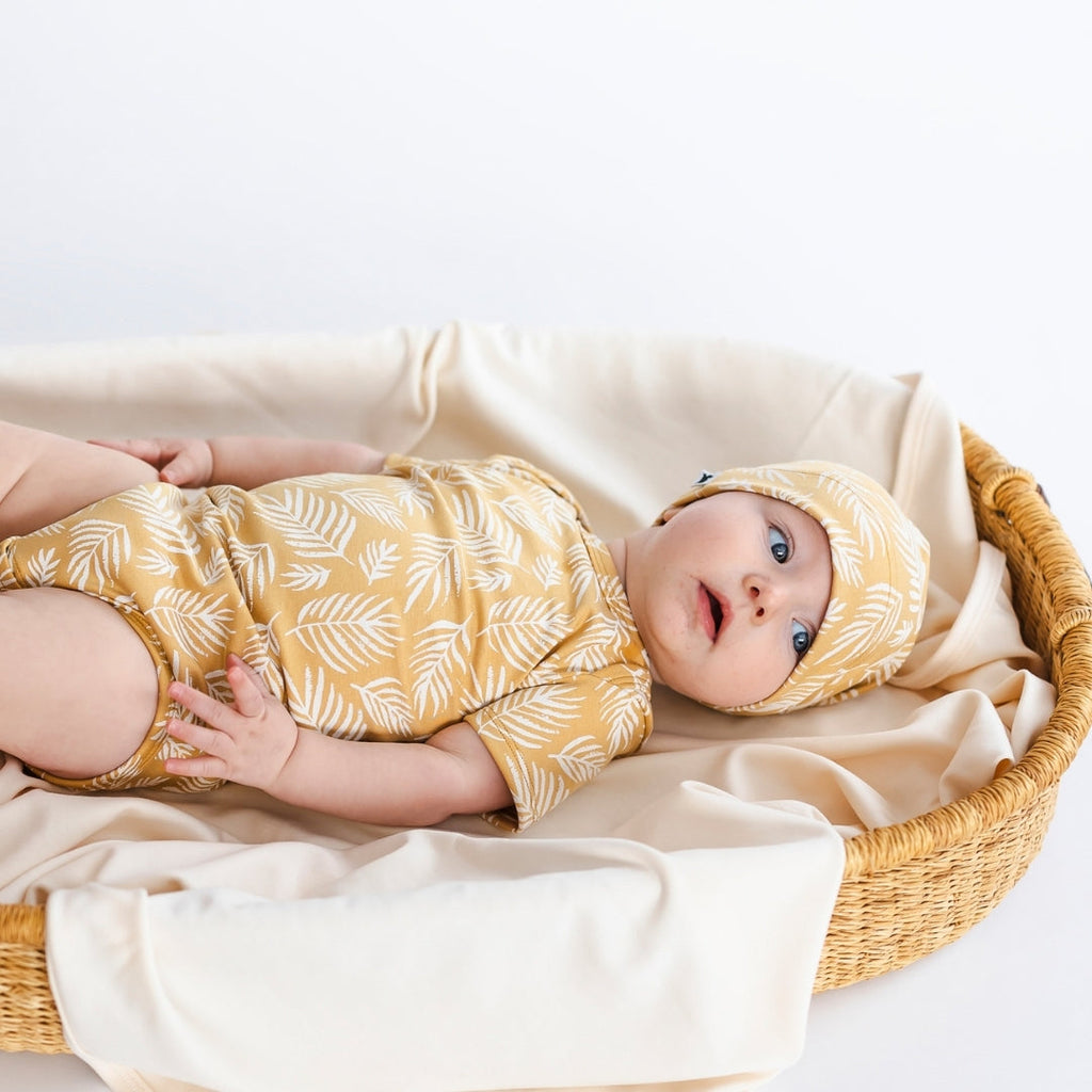 Bamboo Baby Capsule Gift Box | Palm Fronds & Cream - Ready Kids Canada