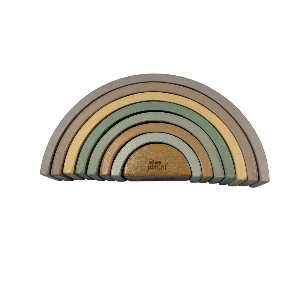 Jumini Pastel Wooden Stacking Rainbow Toy