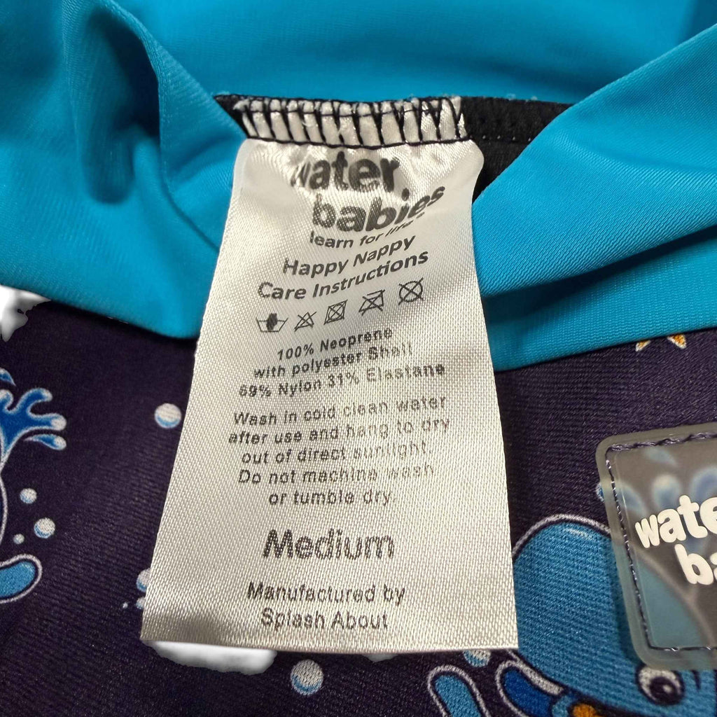 Water babies Medium 13-24 lbs Swim Diaper Blue Whales - Ready Kids Canada
