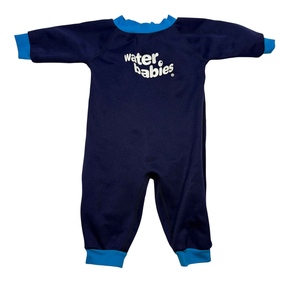 Water Babies Warm in One Wetsuit - Navy Blue, 6-12 Months - Ready Kids Canada