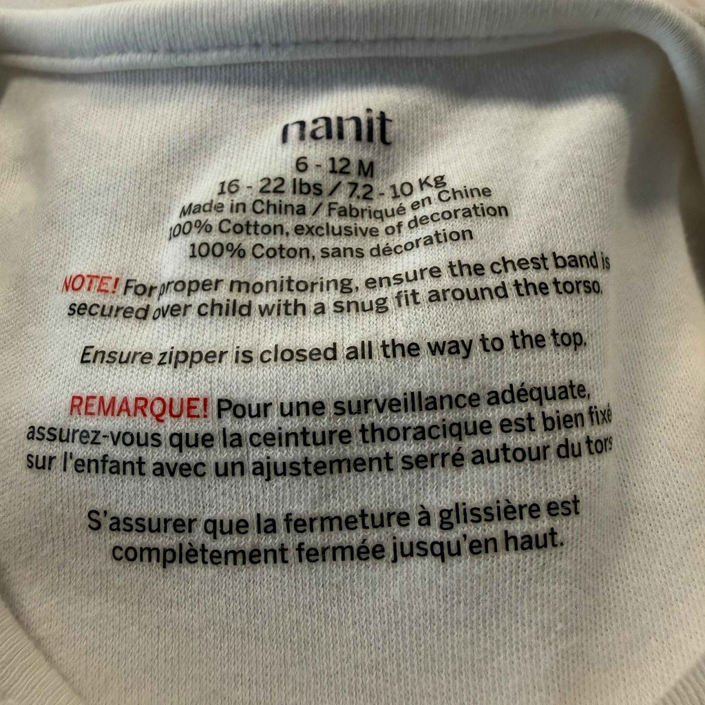 Nanit Breathing Wear Baby Sleeping Bag Sleep Sack - Khaki Beige Grid - Size 6-12 Months - Ready Kids Canada