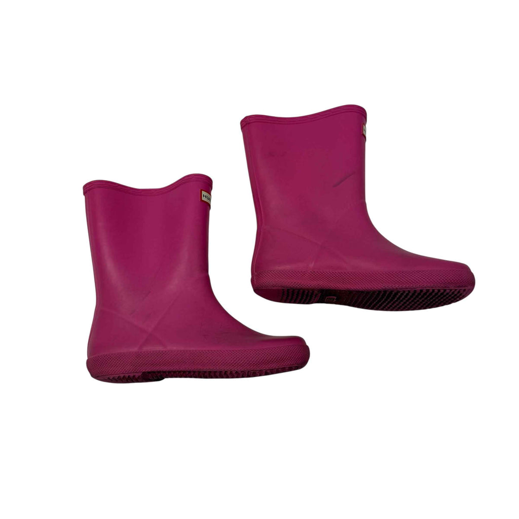 Hunter Short Rain Boots Pink Size 1 Big Kid