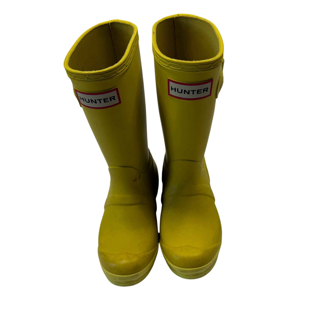 Hunter Kids Original First Classic Lime Green Rain Boots Size 12/13