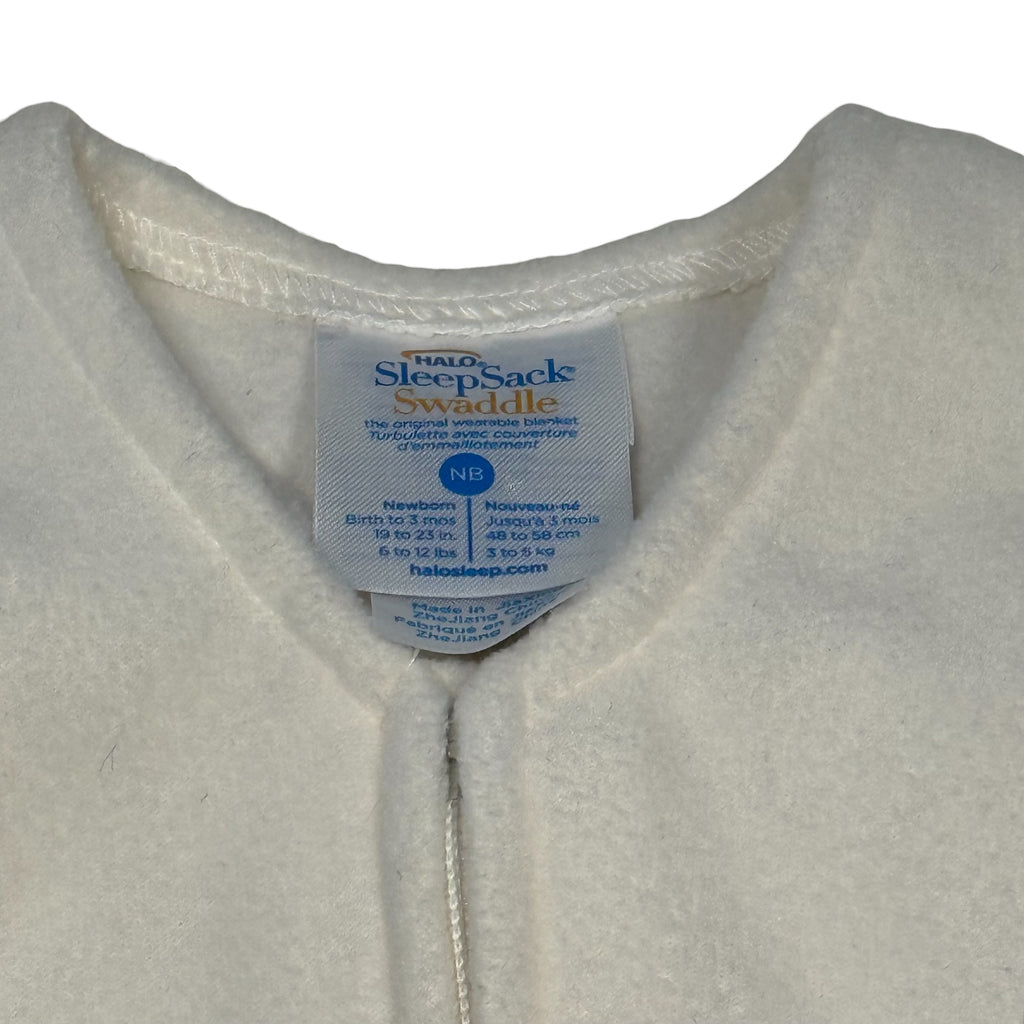 Halo Fleece Swaddle Sleep Sack Cream 5-12 lbs Newborn 0-3 Months - Ready Kids Canada