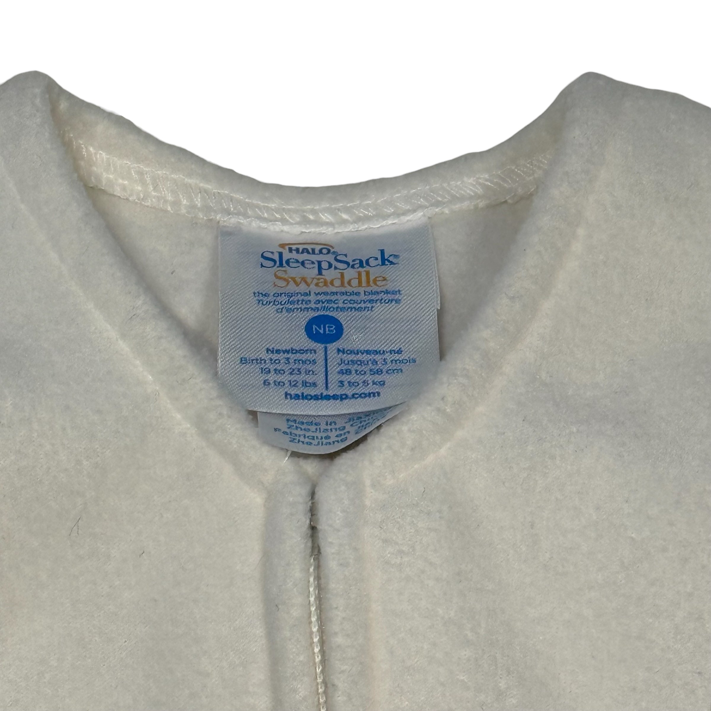 Halo Fleece Swaddle Sleep Sack Cream 5-12 lbs Newborn 0-3 Months