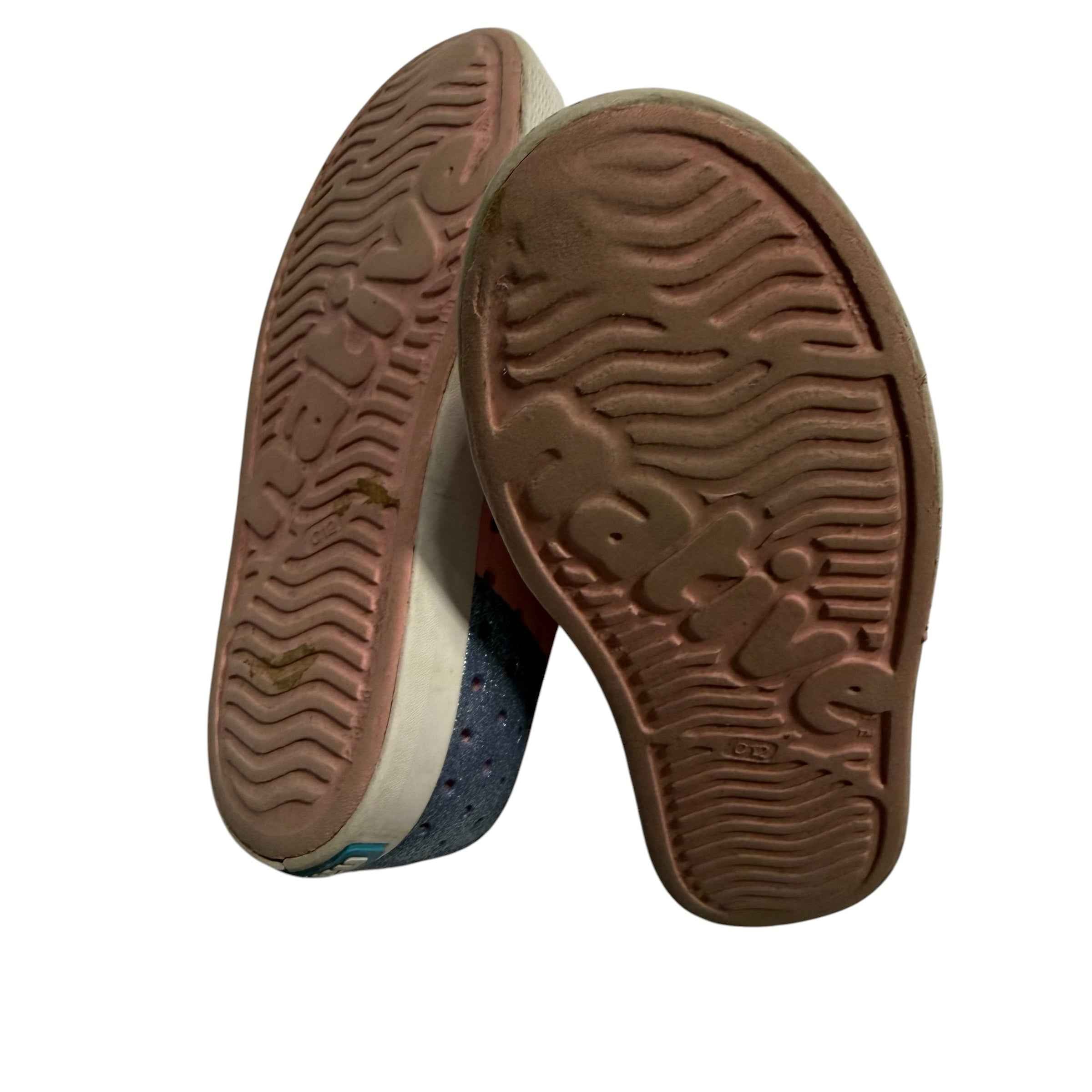 Native Shoes Jefferson Bio-Bling™ Pink Blue Sparkle Size 12 Little Kids - Ready Kids Canada