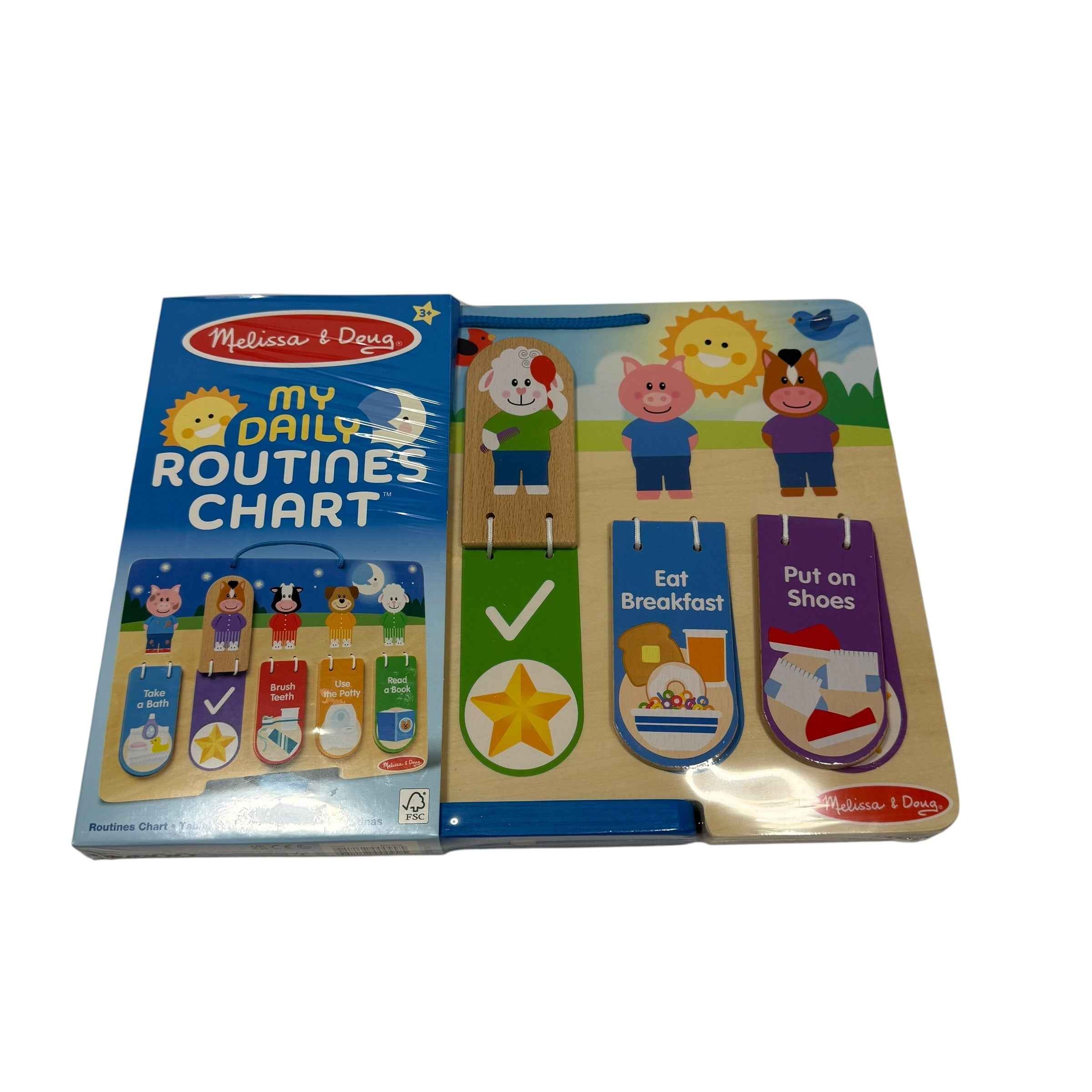 Melissa Doug My Daily Routine Chart Wooden Resource New BNWT - Ready Kids Canada