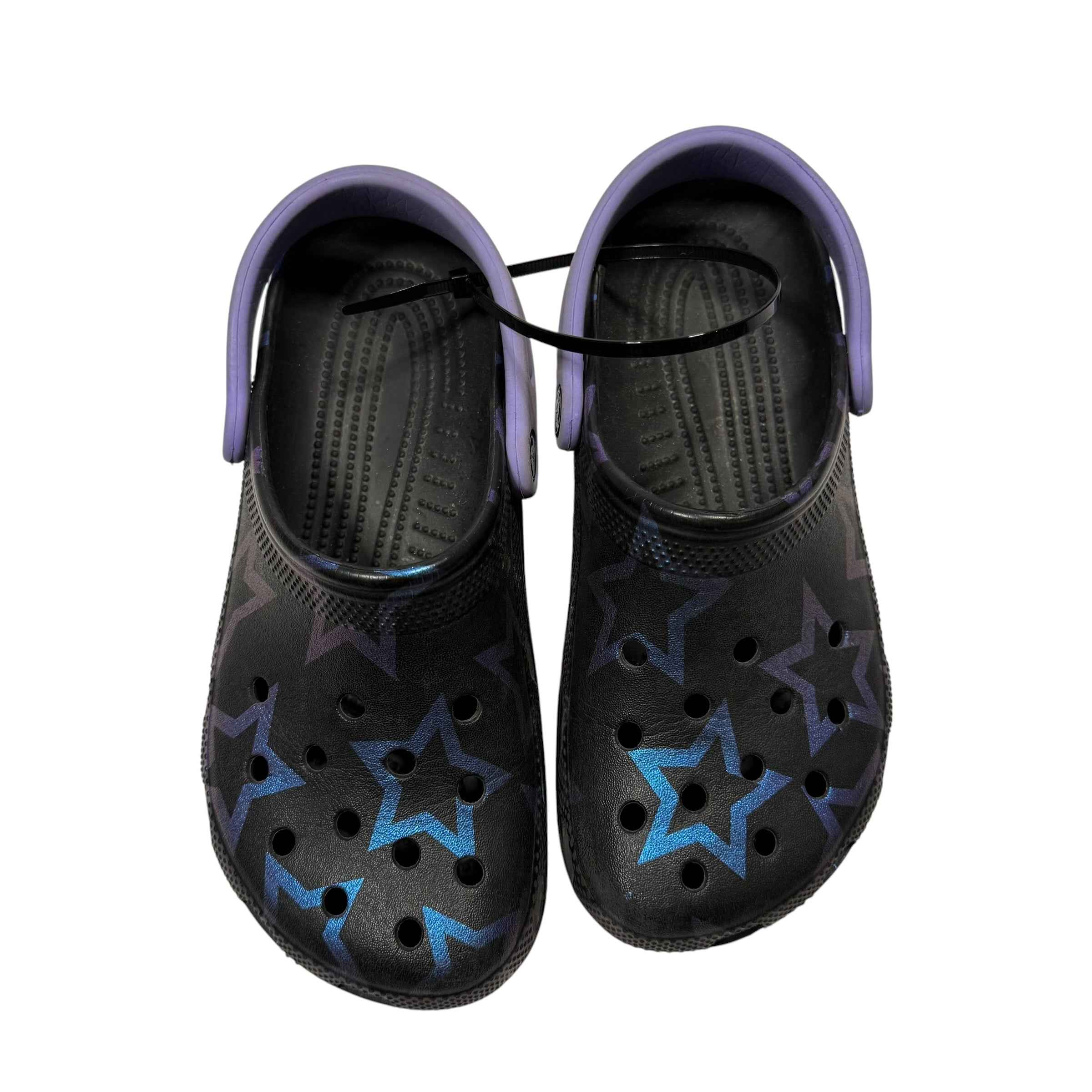 Crocs Black Purple Blue Star Clogs J 5 - Ready Kids Canada