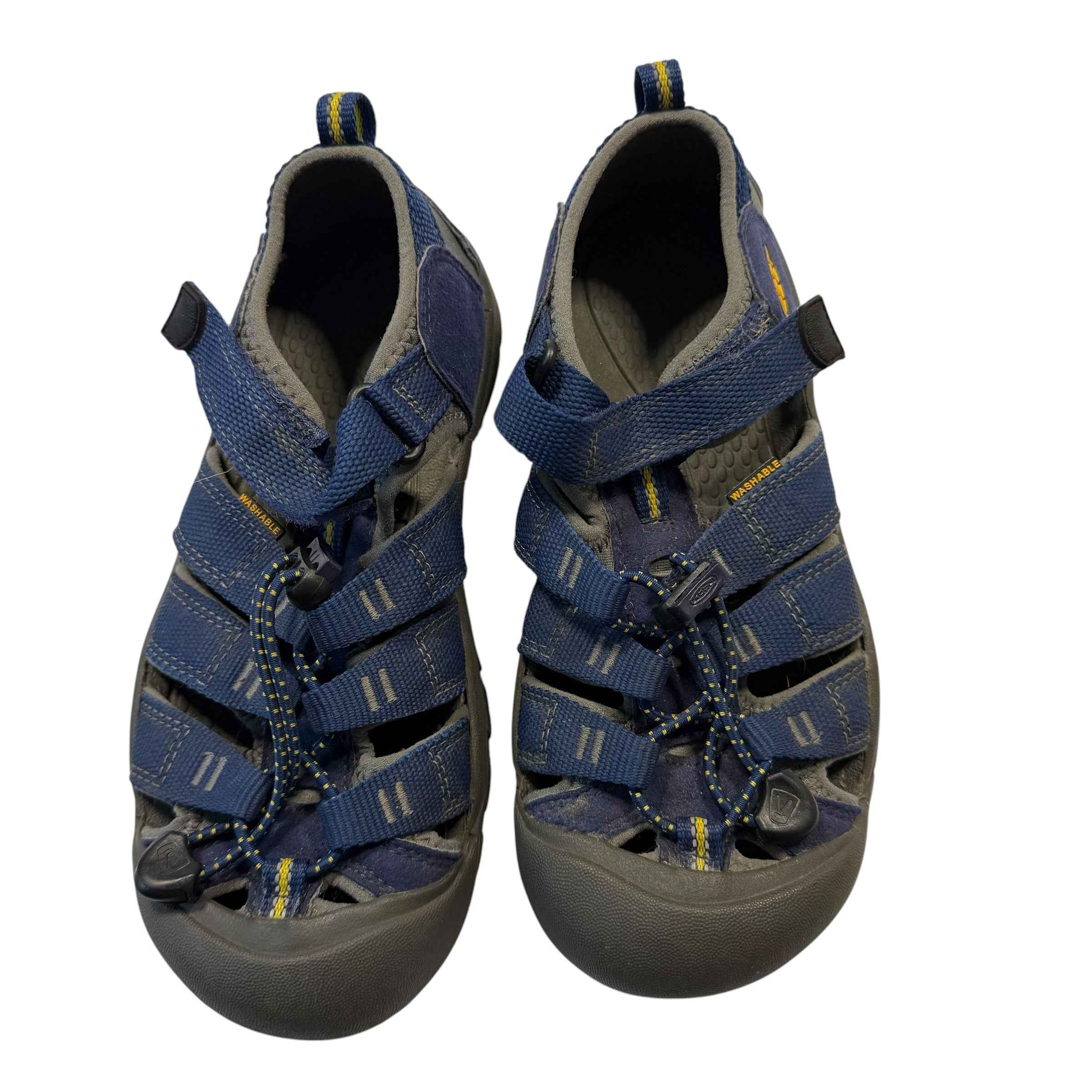 KEEN Kids Newport H2 Waterproof Hiking Sport Sandals - Magnet Gray & Brilliant Blue - Size US 3 Big Kid - Ready Kids Canada