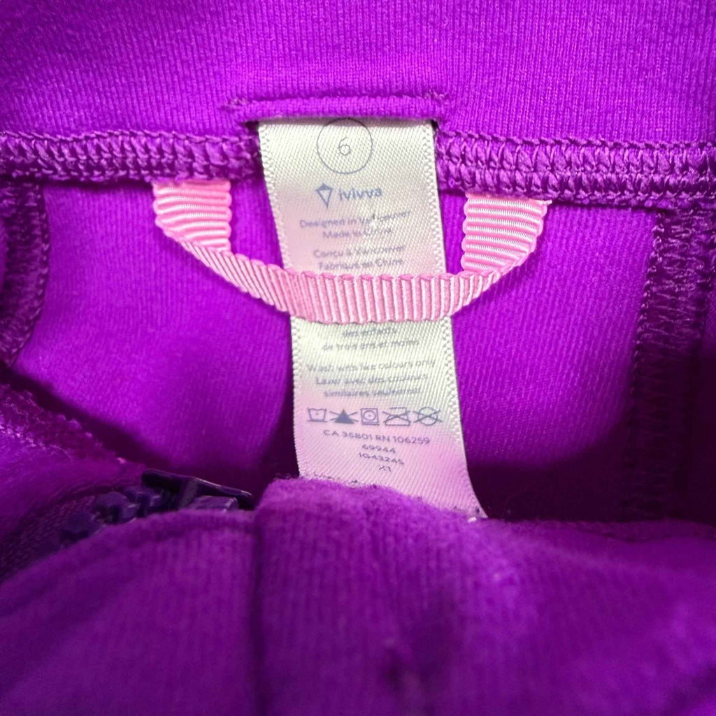Ivivva Purple Full-Zip Jacket Size 6 - Ready Kids Canada