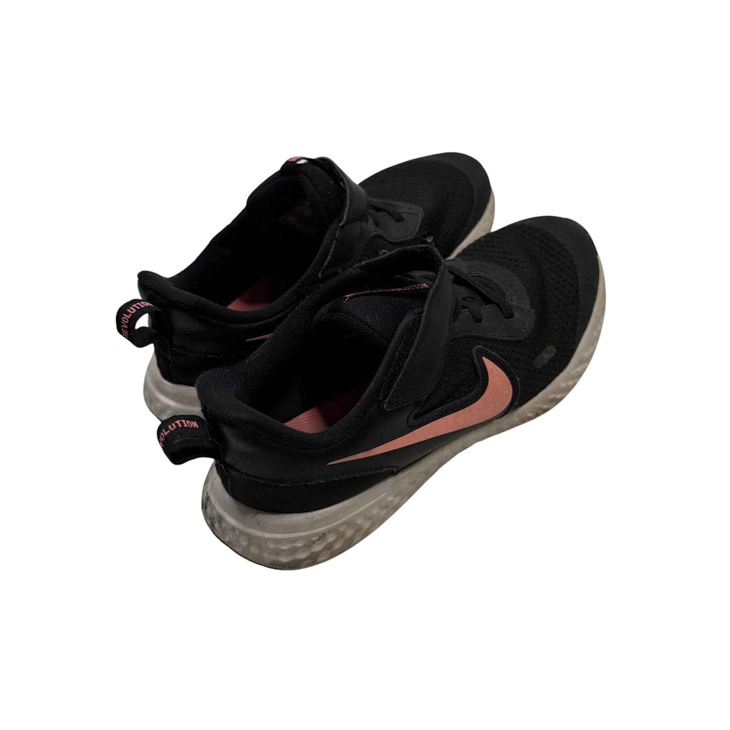 Nike Revolution 5 Size 3 Running Shoes Black Pink Velcro