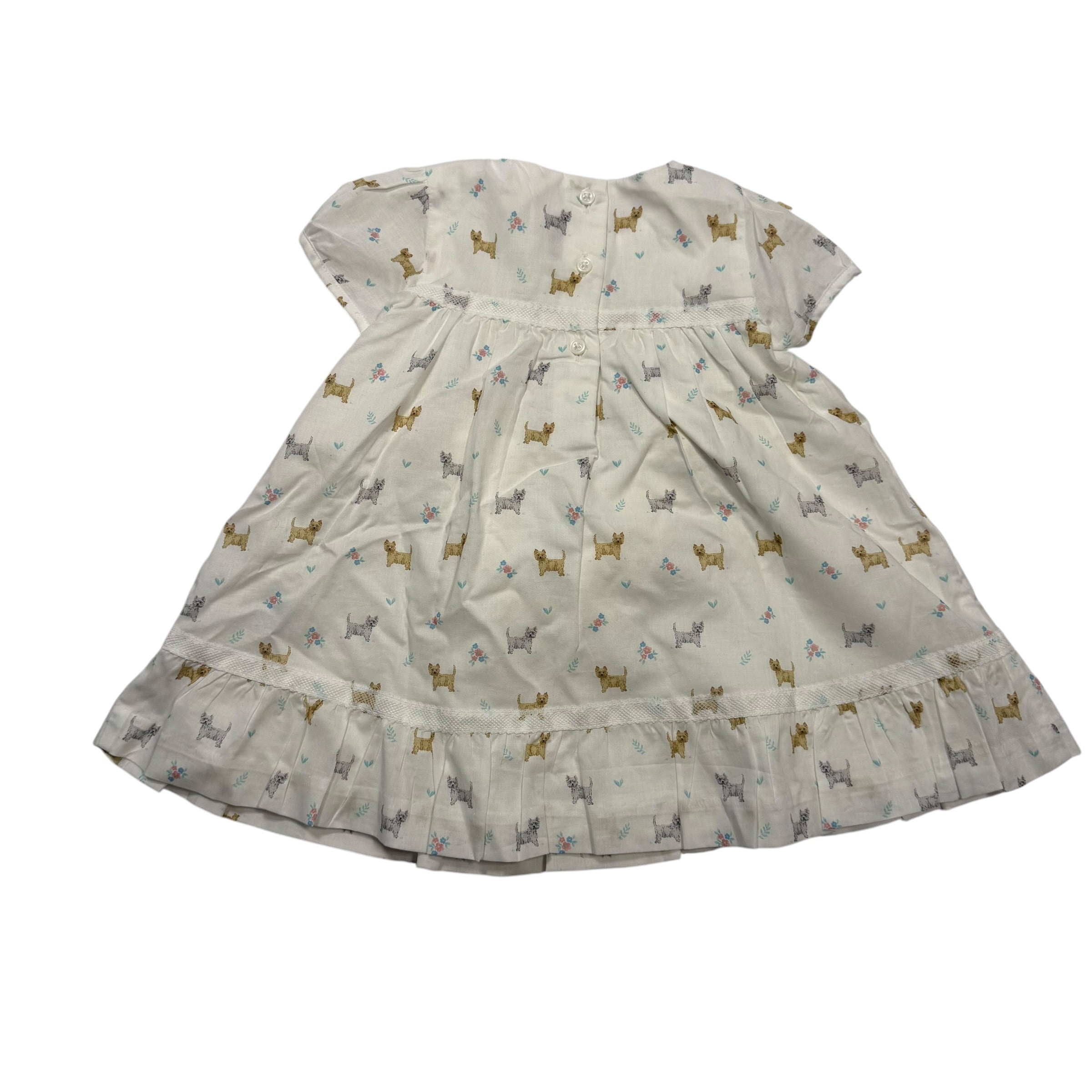 Janie Jack 6-12 NEW BNWT Dress Baby Dog Friends - Ready Kids Canada