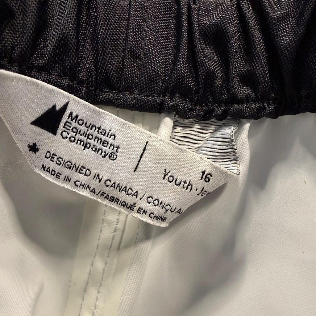 MEC heritage rain pants youth size 16 black