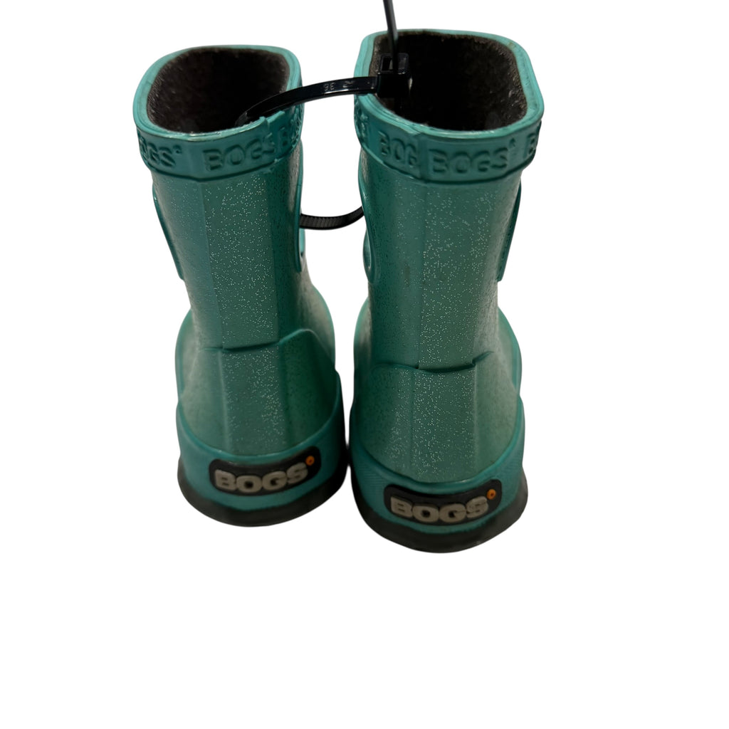 Bogs Skipper Glitter Teal Little kid Size 5 Rubber Rain Boot - Ready Kids Canada