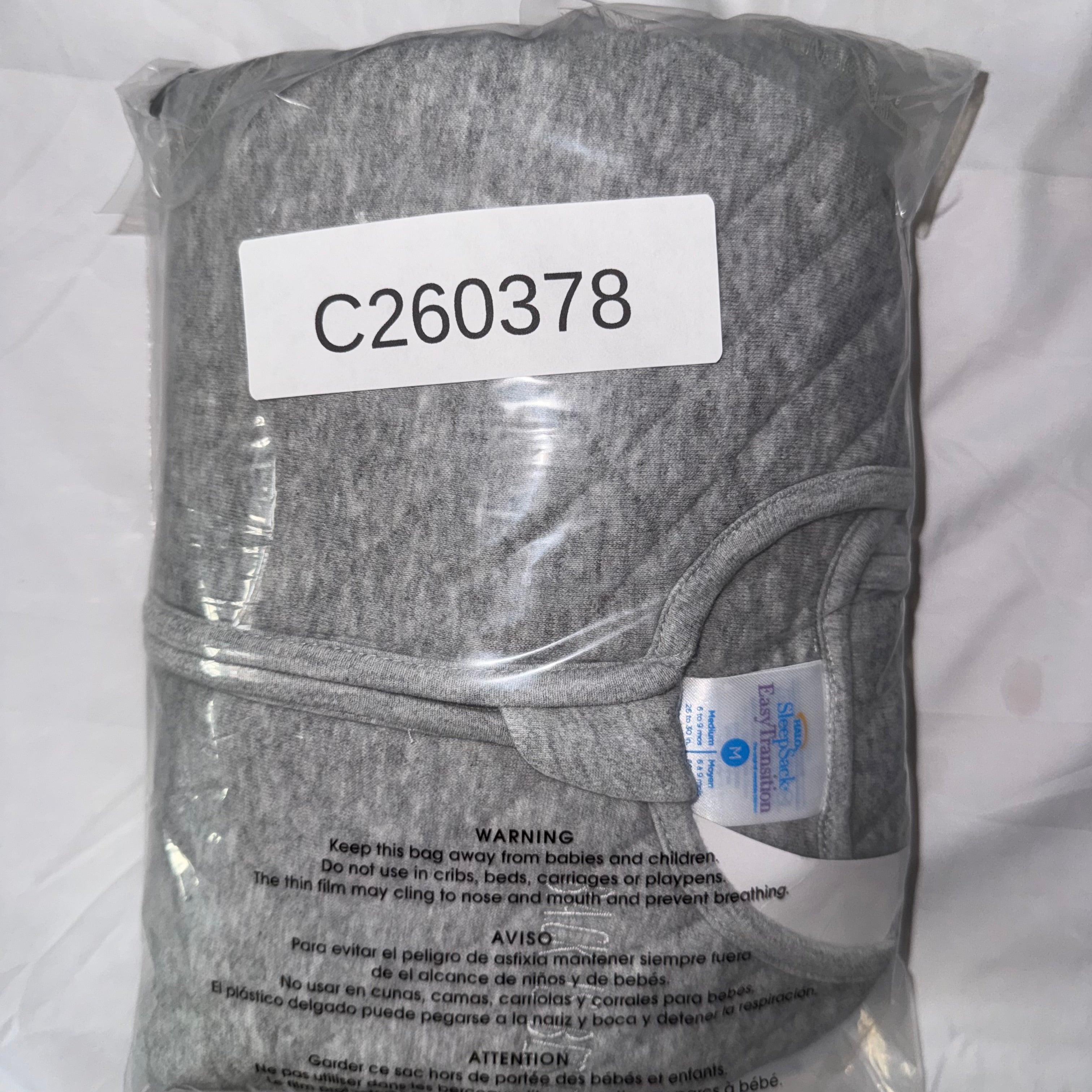 New HALO SleepSack Easy Transition gray Medium baby sleep sack - Ready Kids Canada