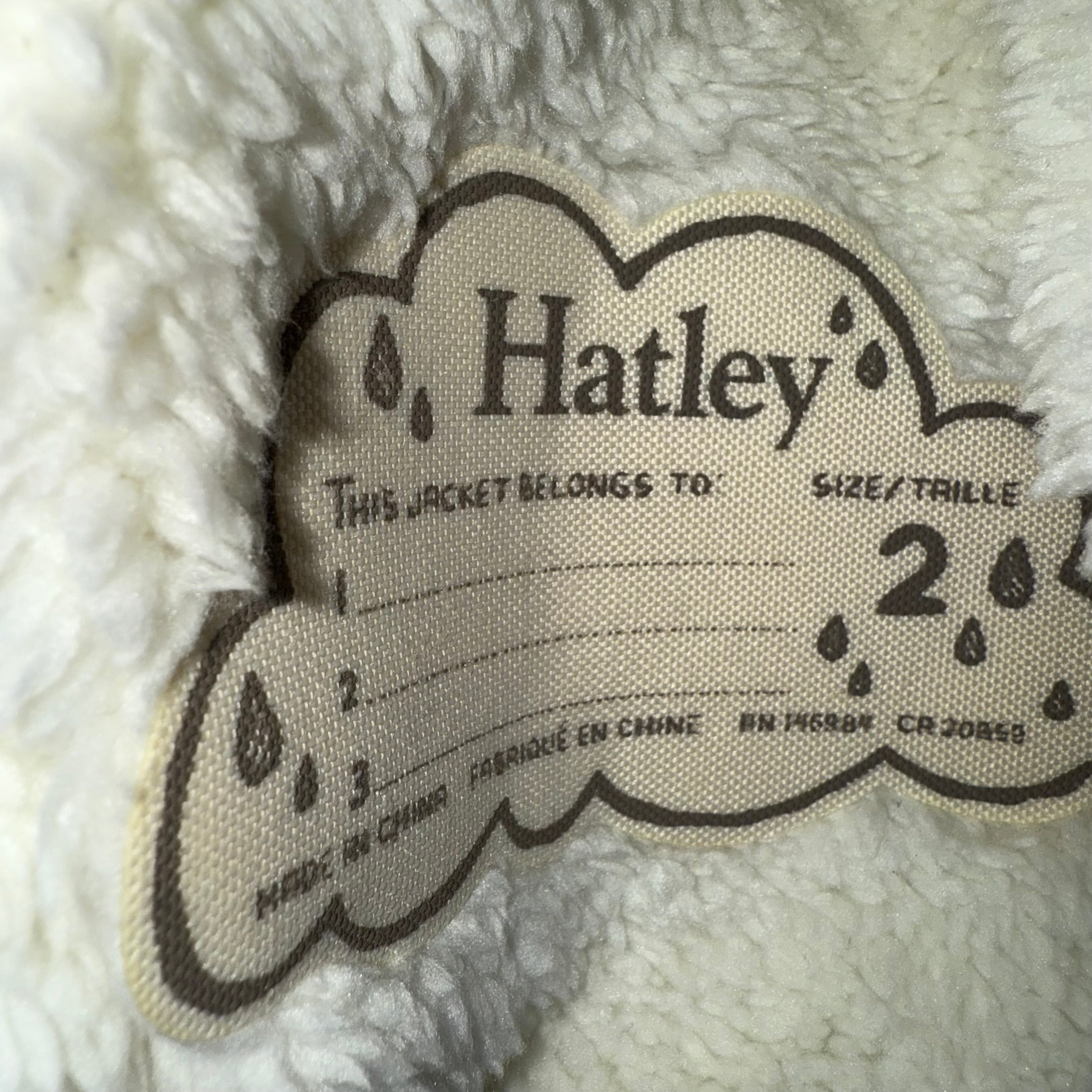 Hatley 2T Sherpa lined rain jacket coat colour changing