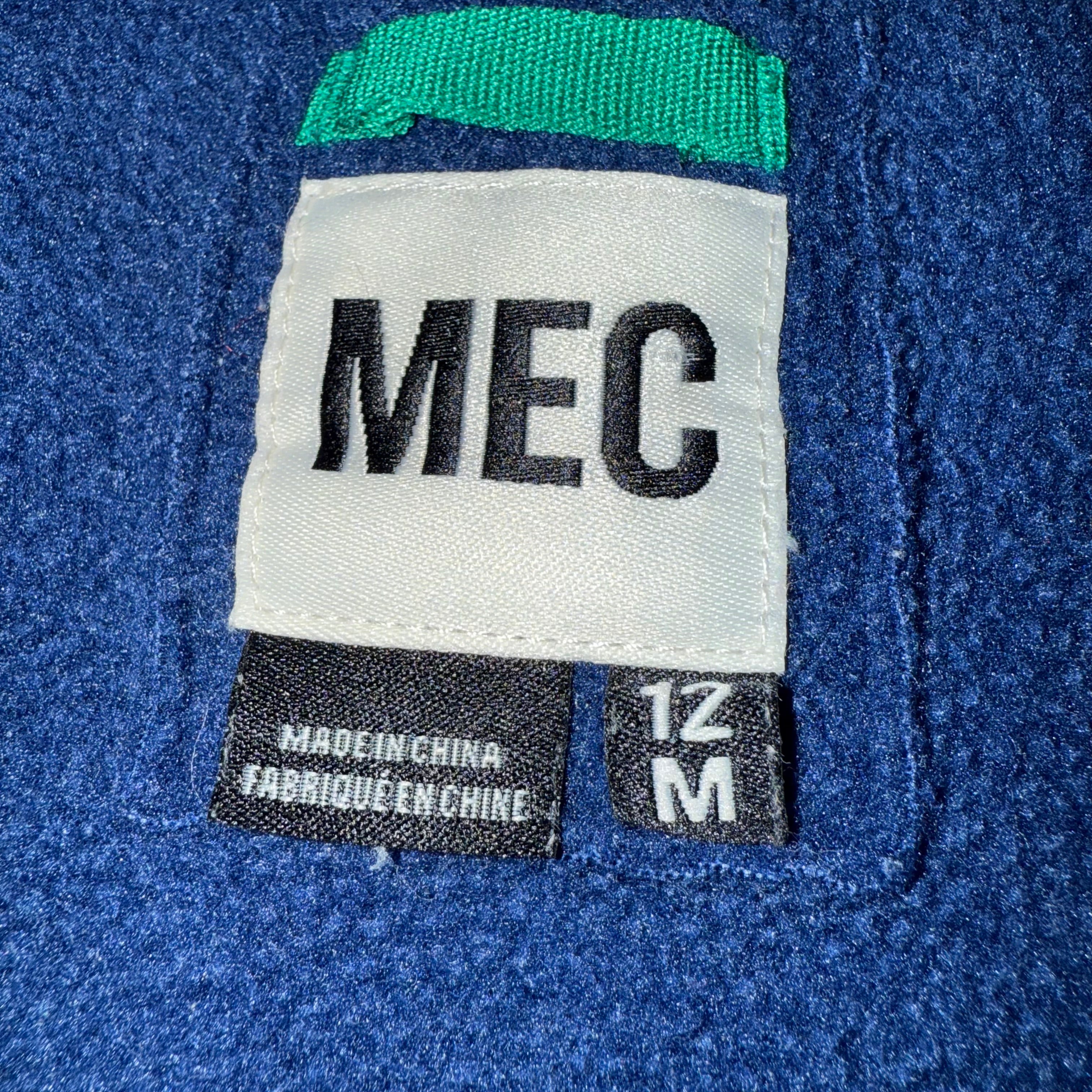 MEC fleece 12 month fireside bunting with fold-over mitts and booties
