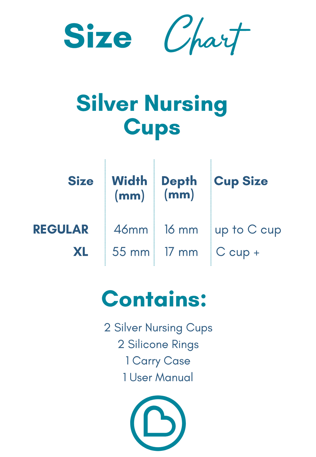 Ella Bella Basics™ 999 Pure Silver Nursing Cups - Ready Kids Canada