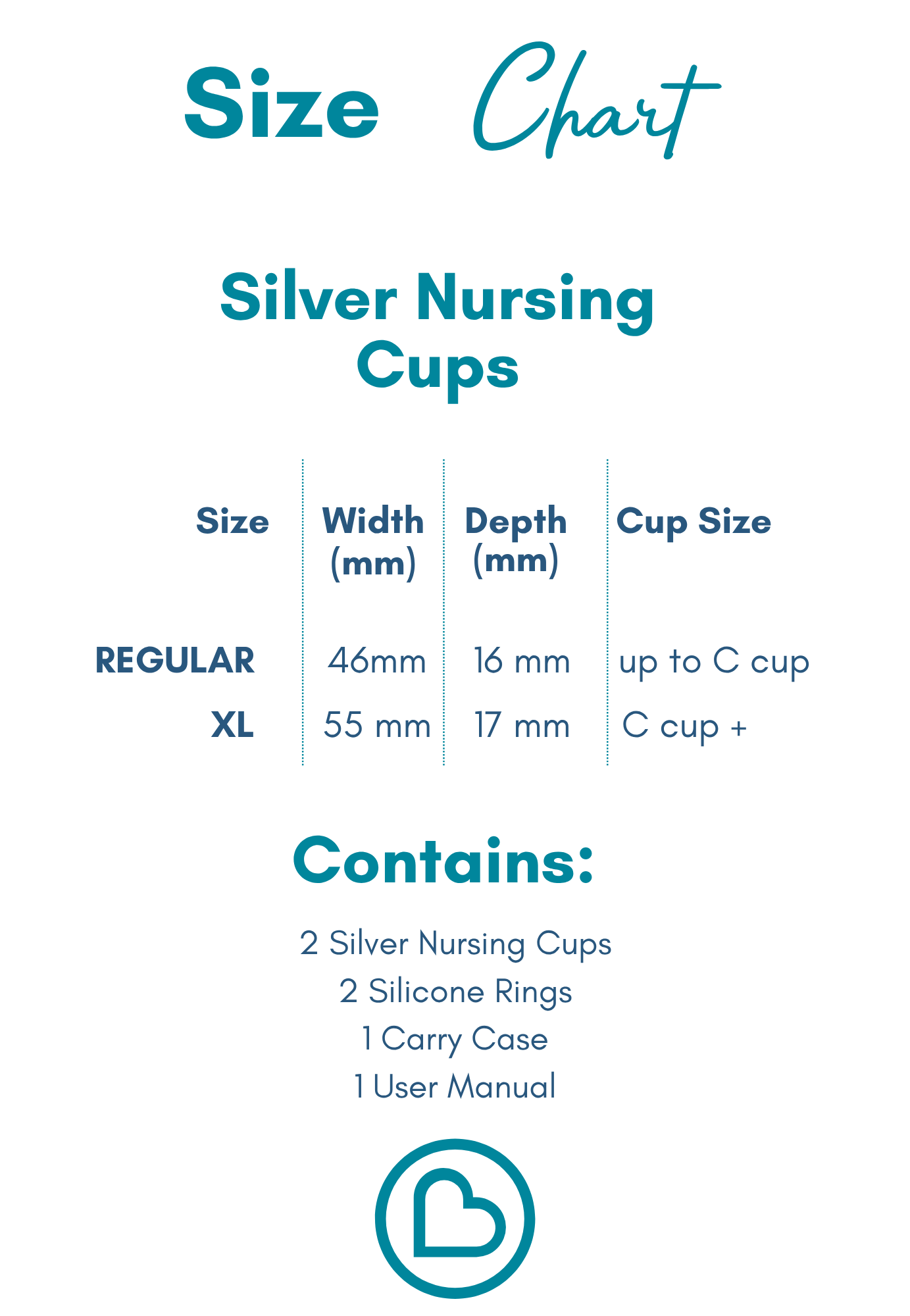 Ella Bella Basics™ 999 Pure Silver Nursing Cups - Ready Kids Canada