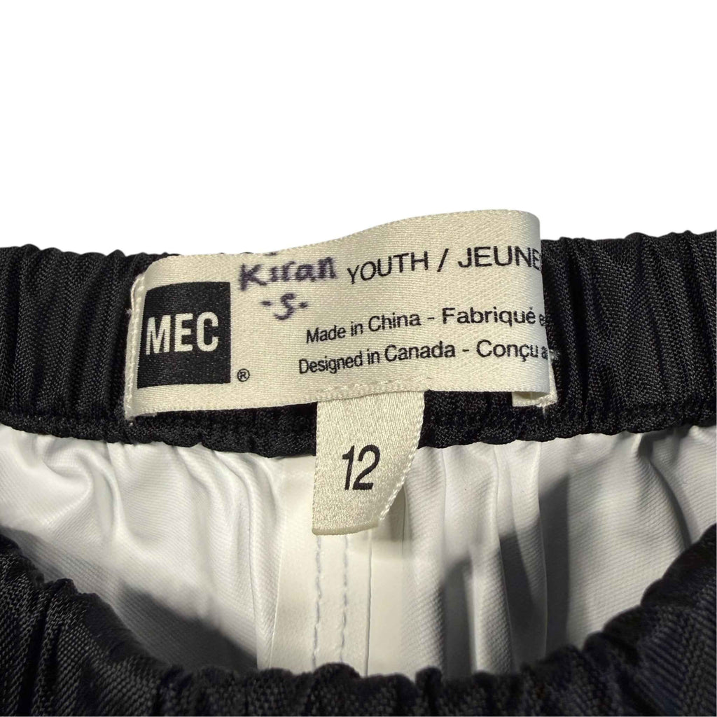 MEC Heritage Rain Pants – Youths Size 12 Black
