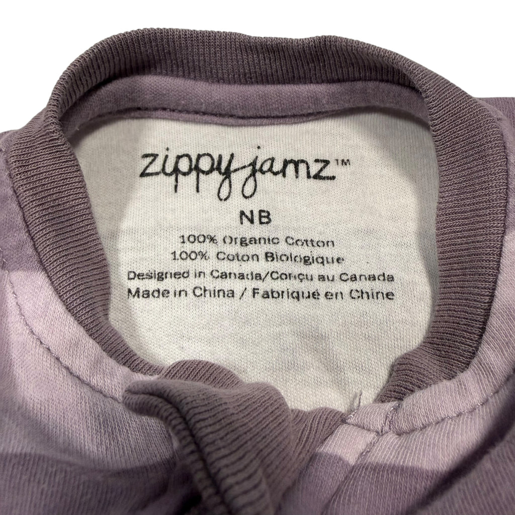 Zippy Jamz NB Newborn Organic Cotton Striped Footed Sleeper - Ready Kids Canada
